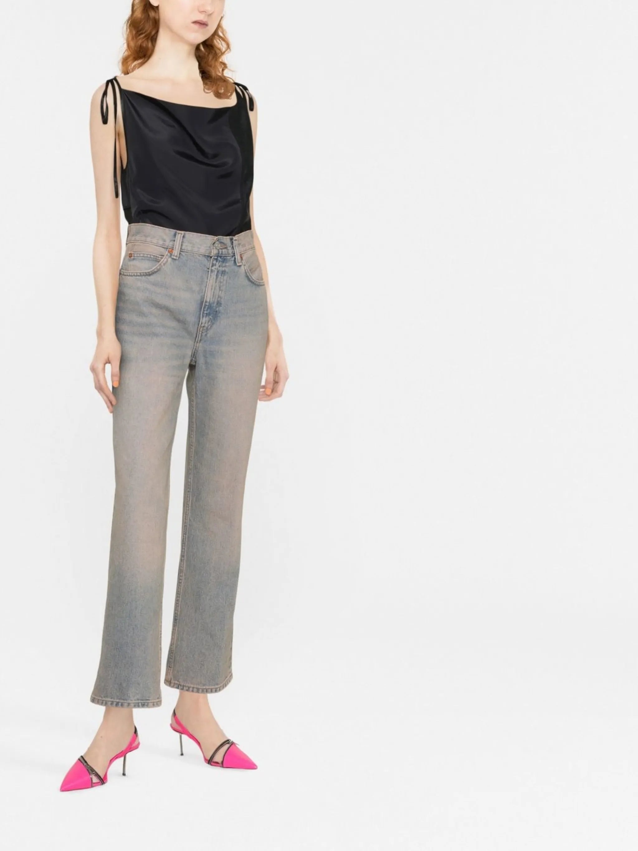 high-rise flared jeans