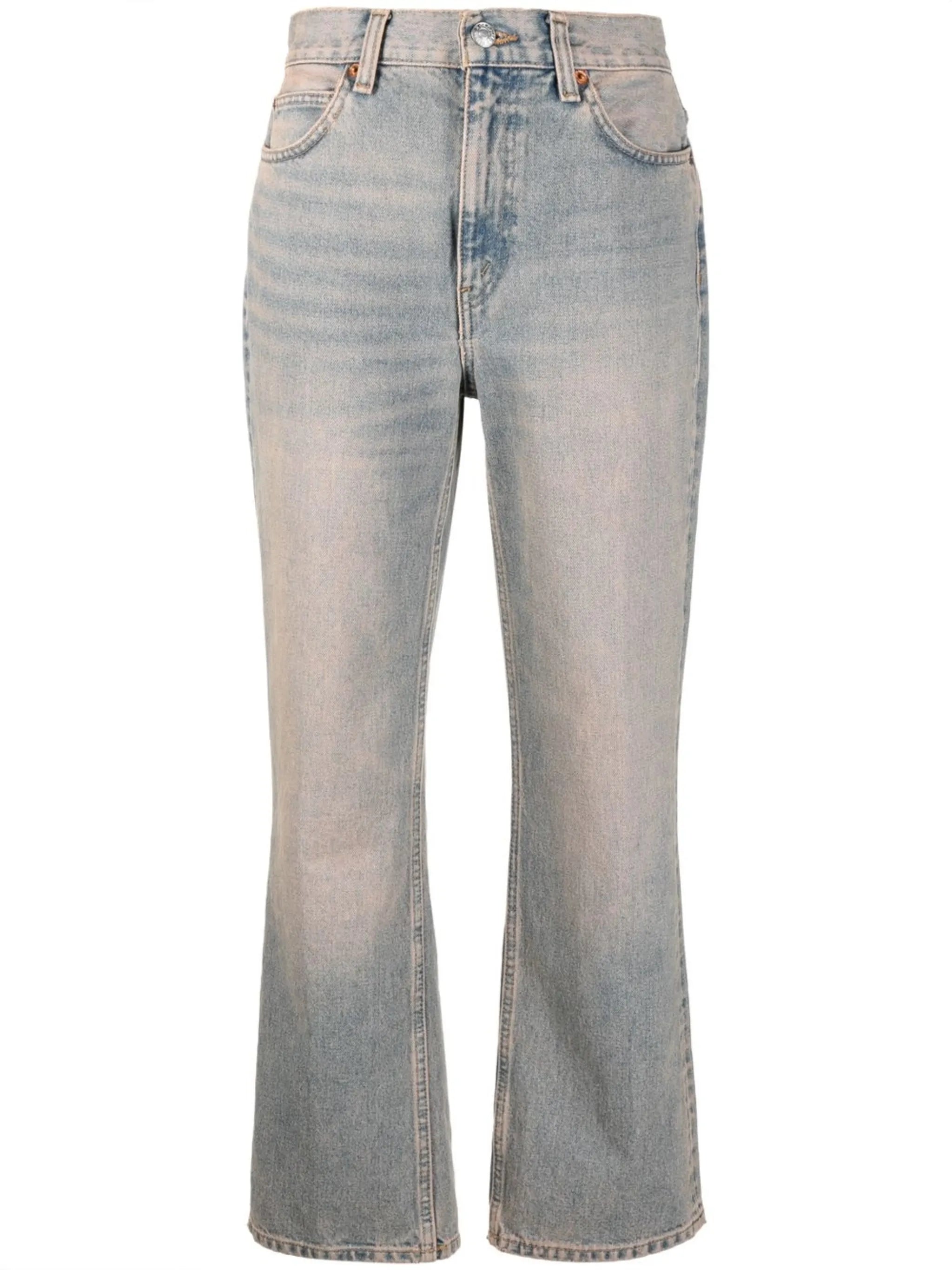 high-rise flared jeans