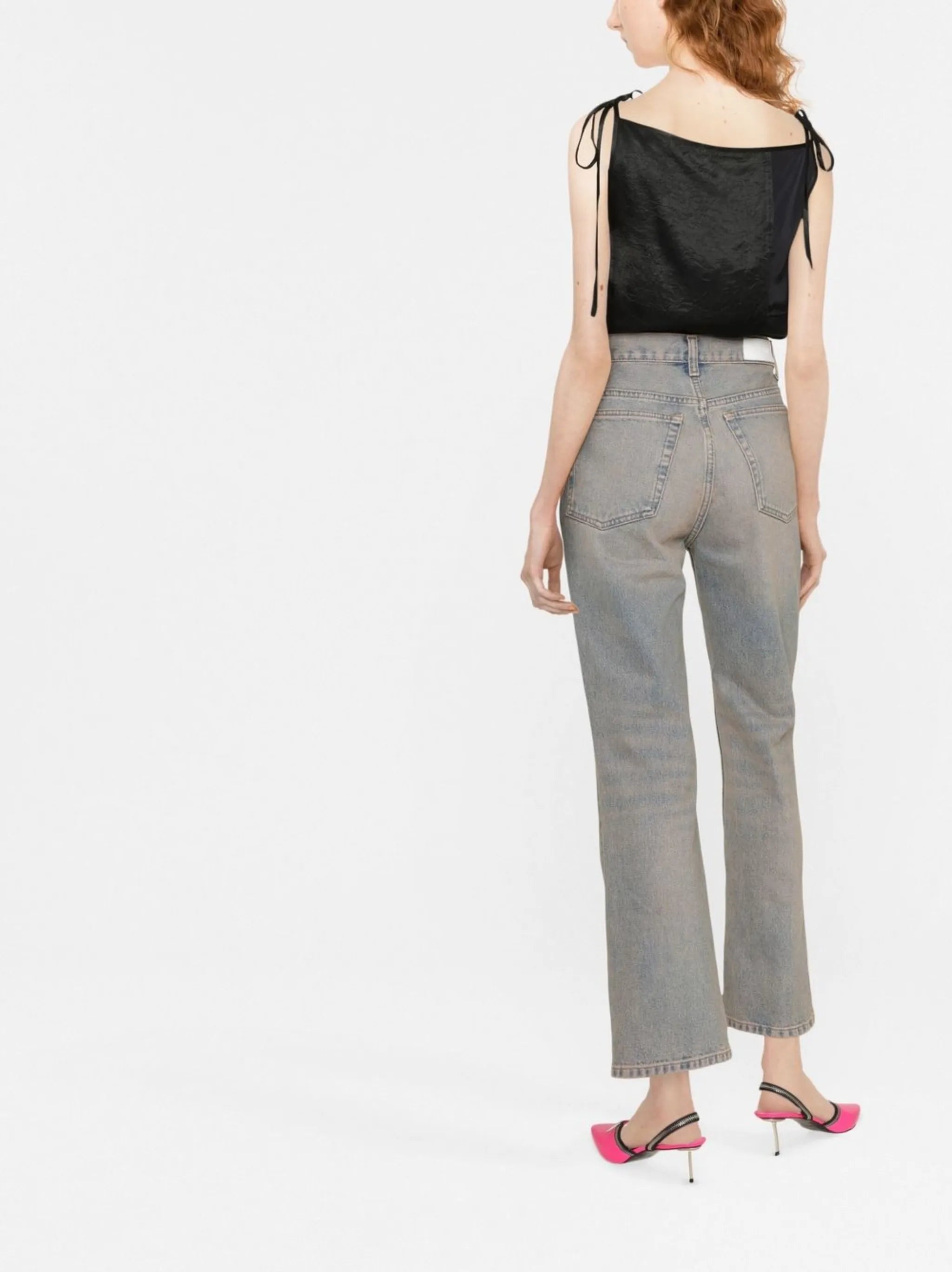 high-rise flared jeans