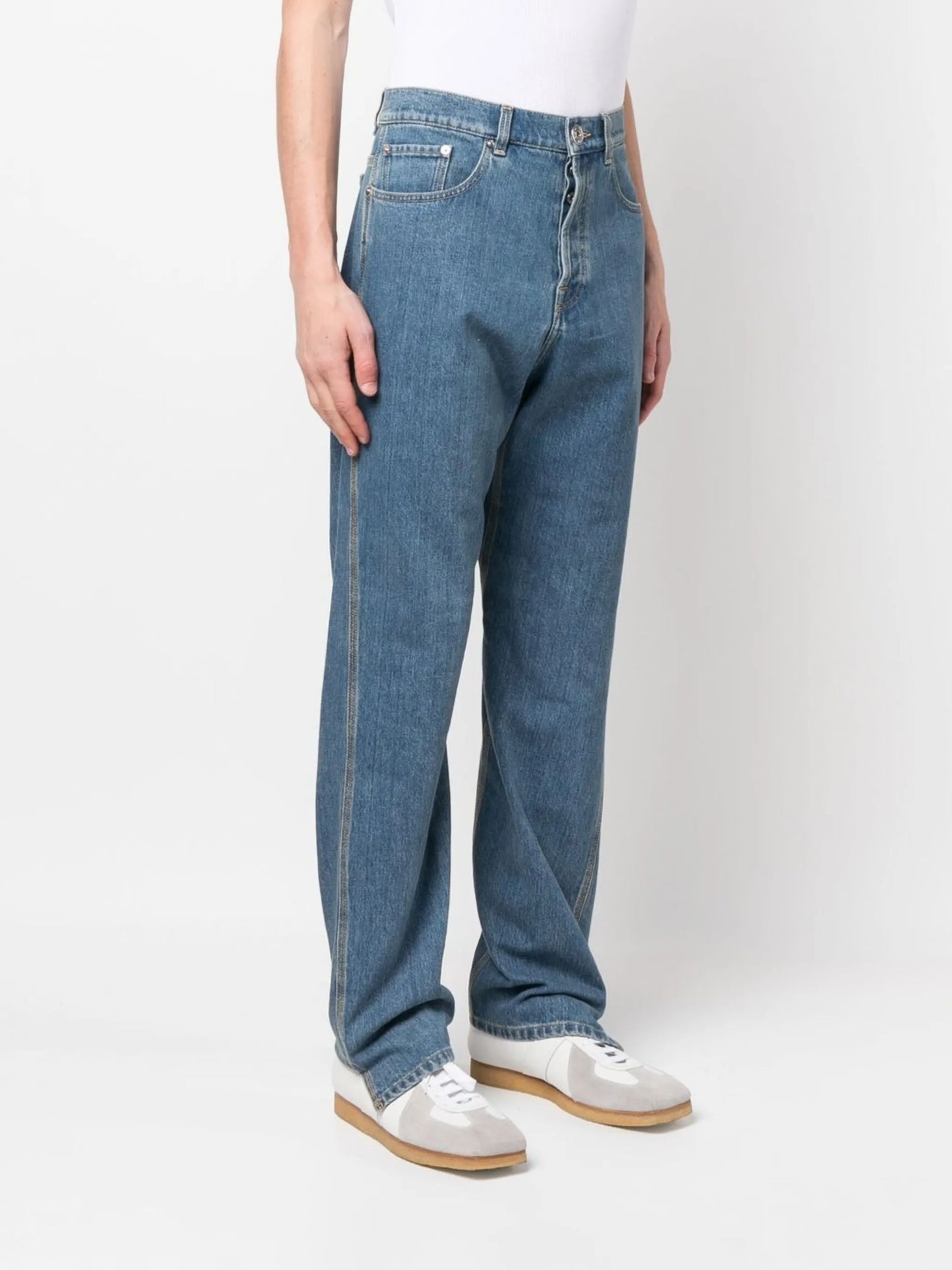 high-waist regular-fit jeans
