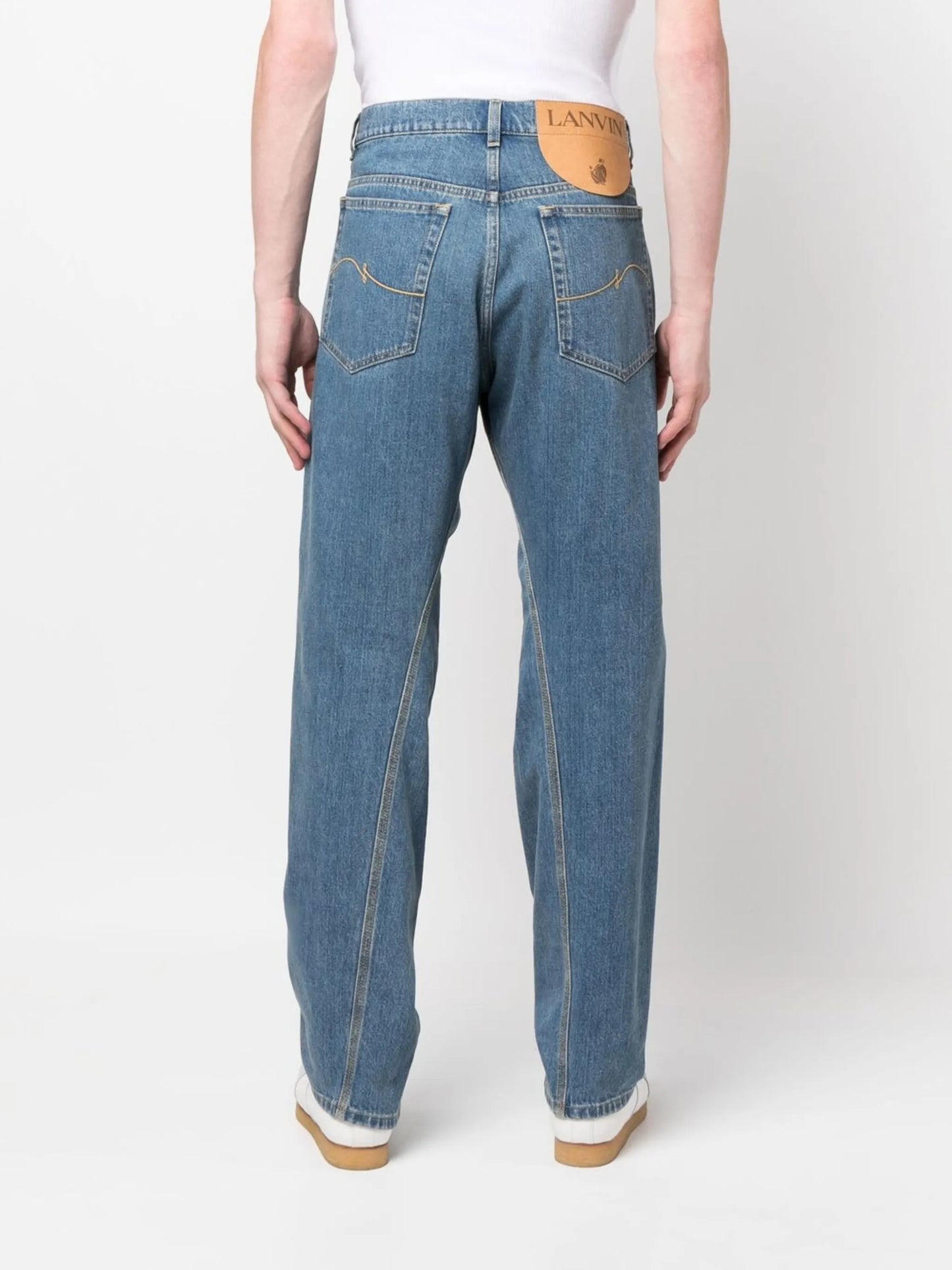 high-waist regular-fit jeans