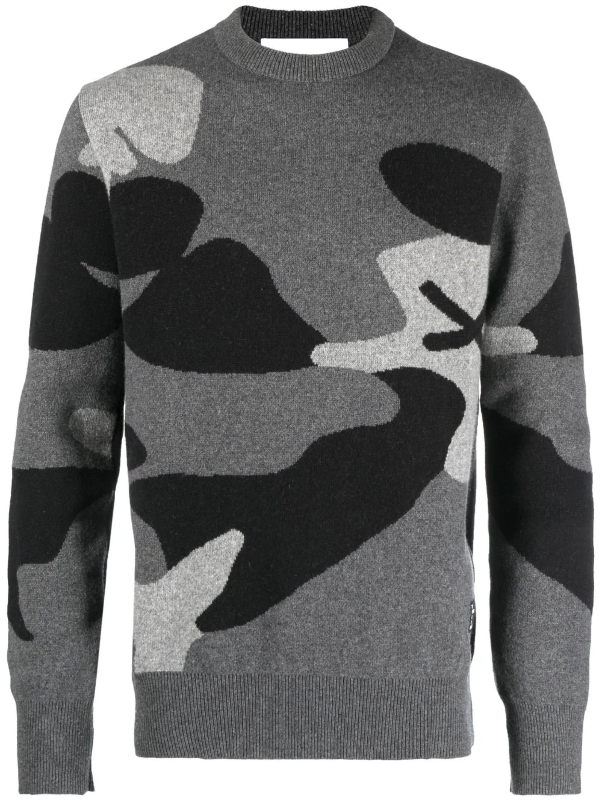 intarsia-knit crew-neck jumper