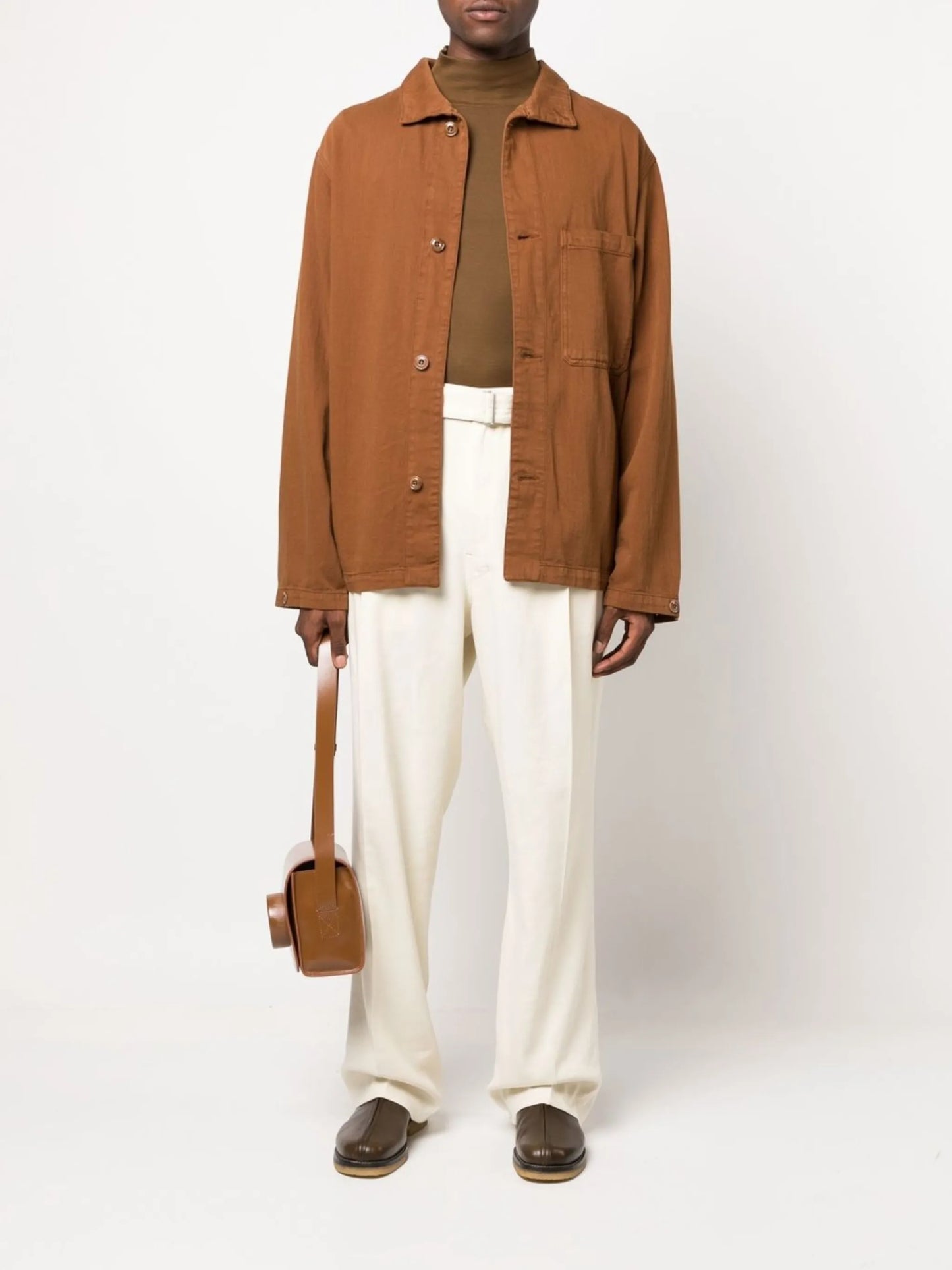 high-waisted wide-leg trousers