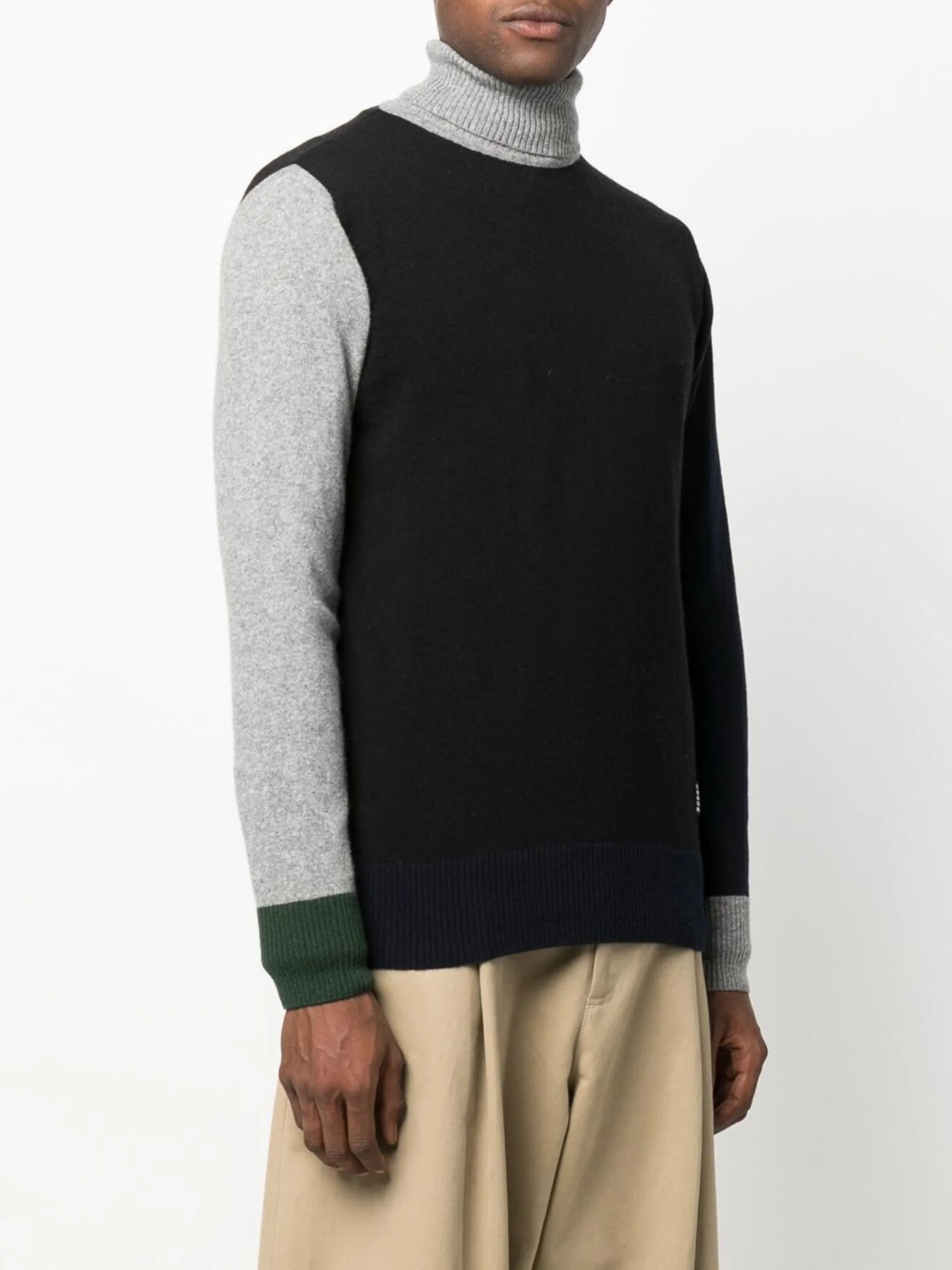 high-neck wool jumper