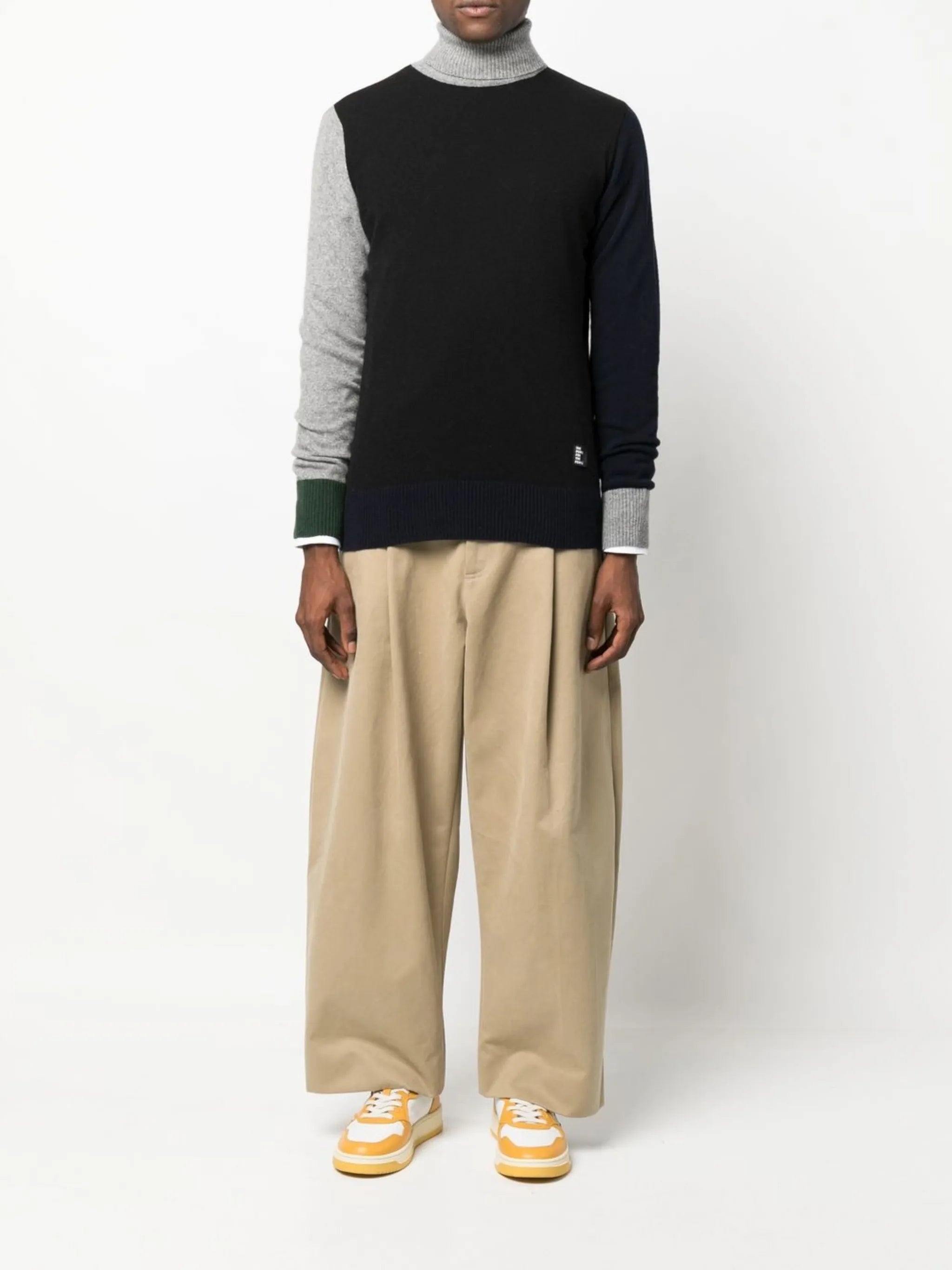 high-neck wool jumper