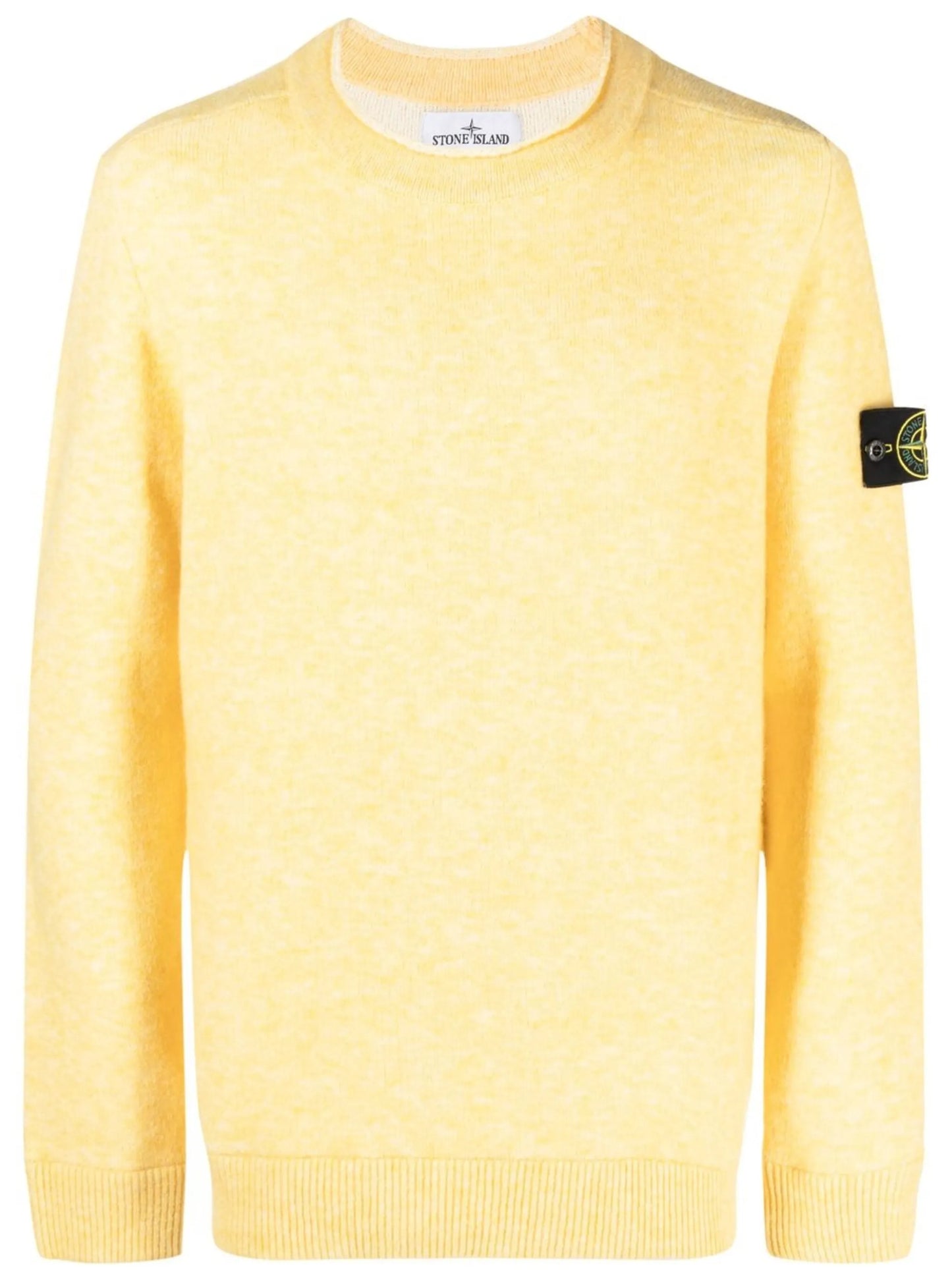 Compass-patch crew-neck jumper
