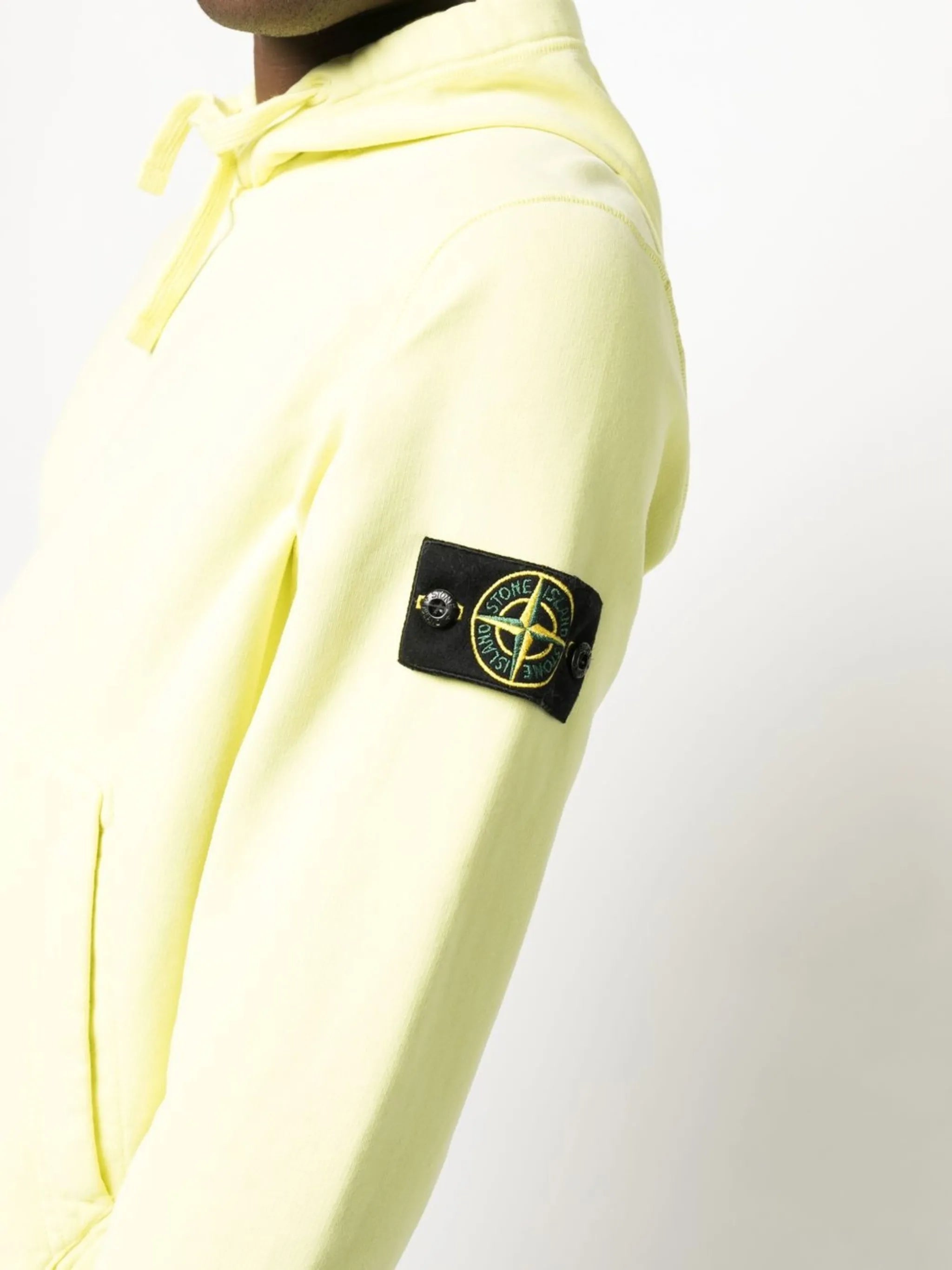 Compass-patch cotton hoodie