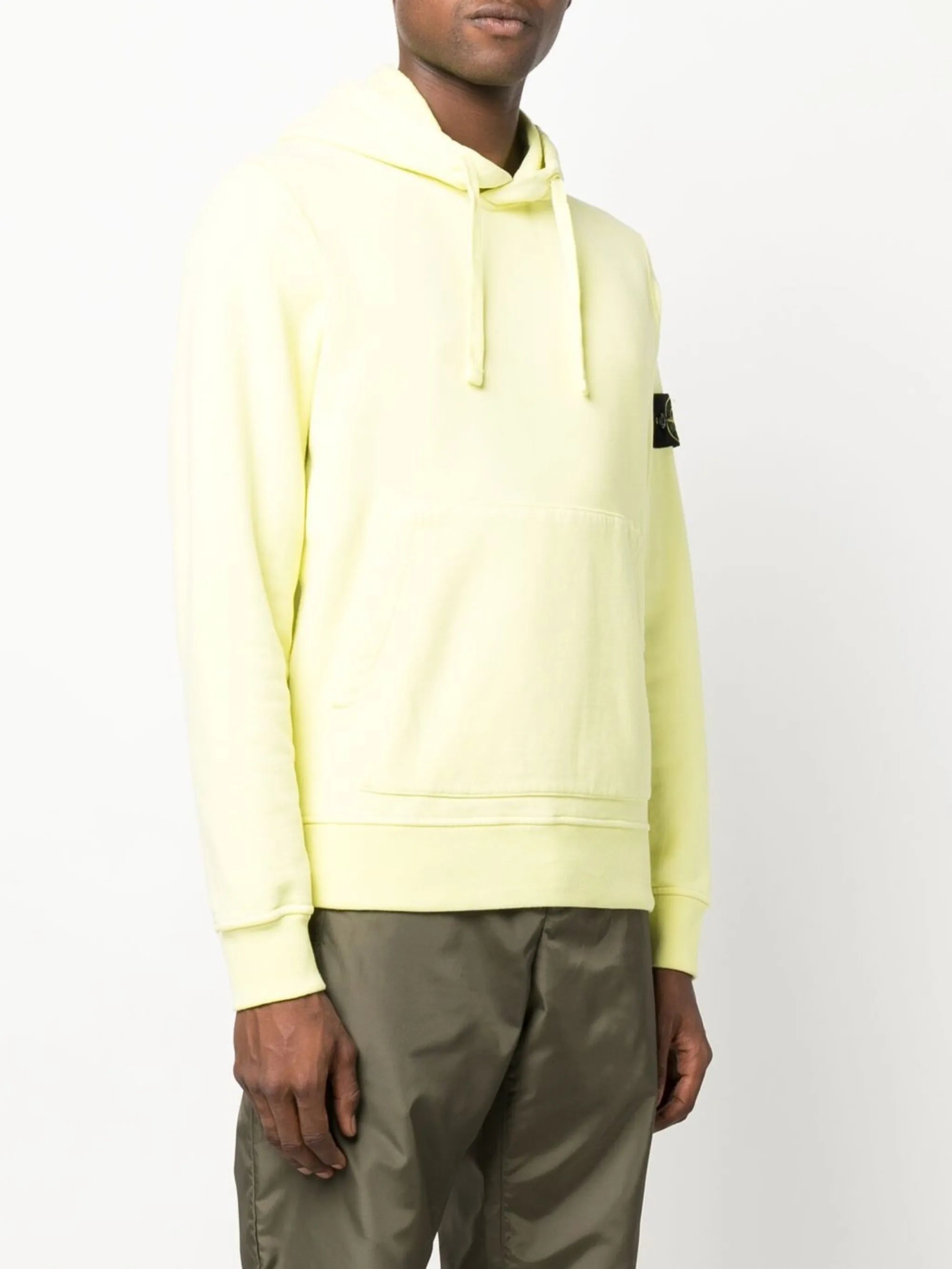 Compass-patch cotton hoodie