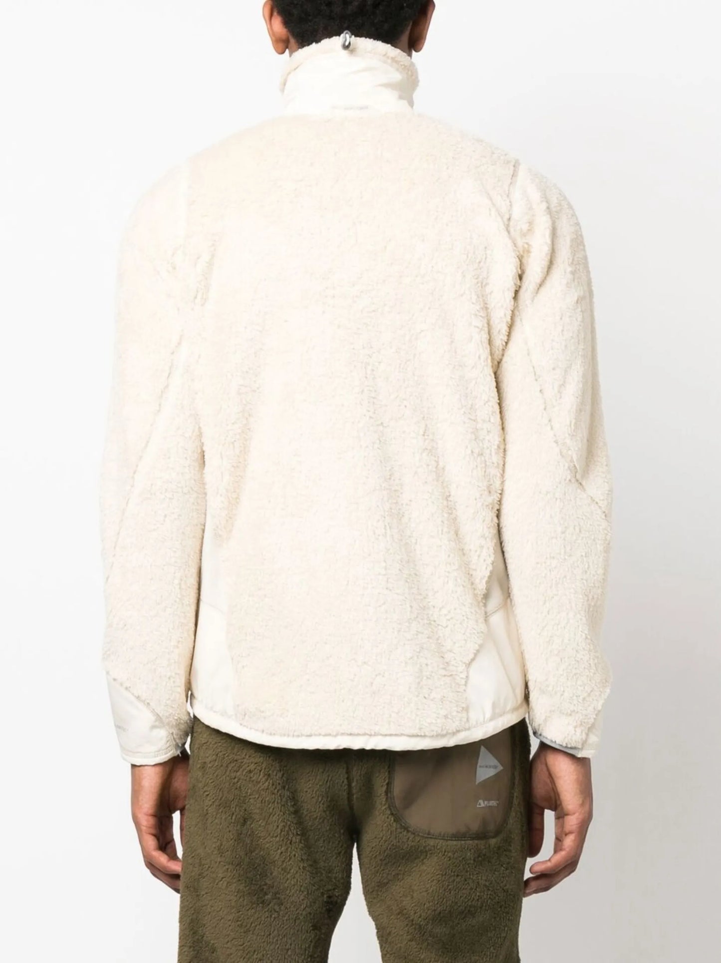 high-neck fleece jacket