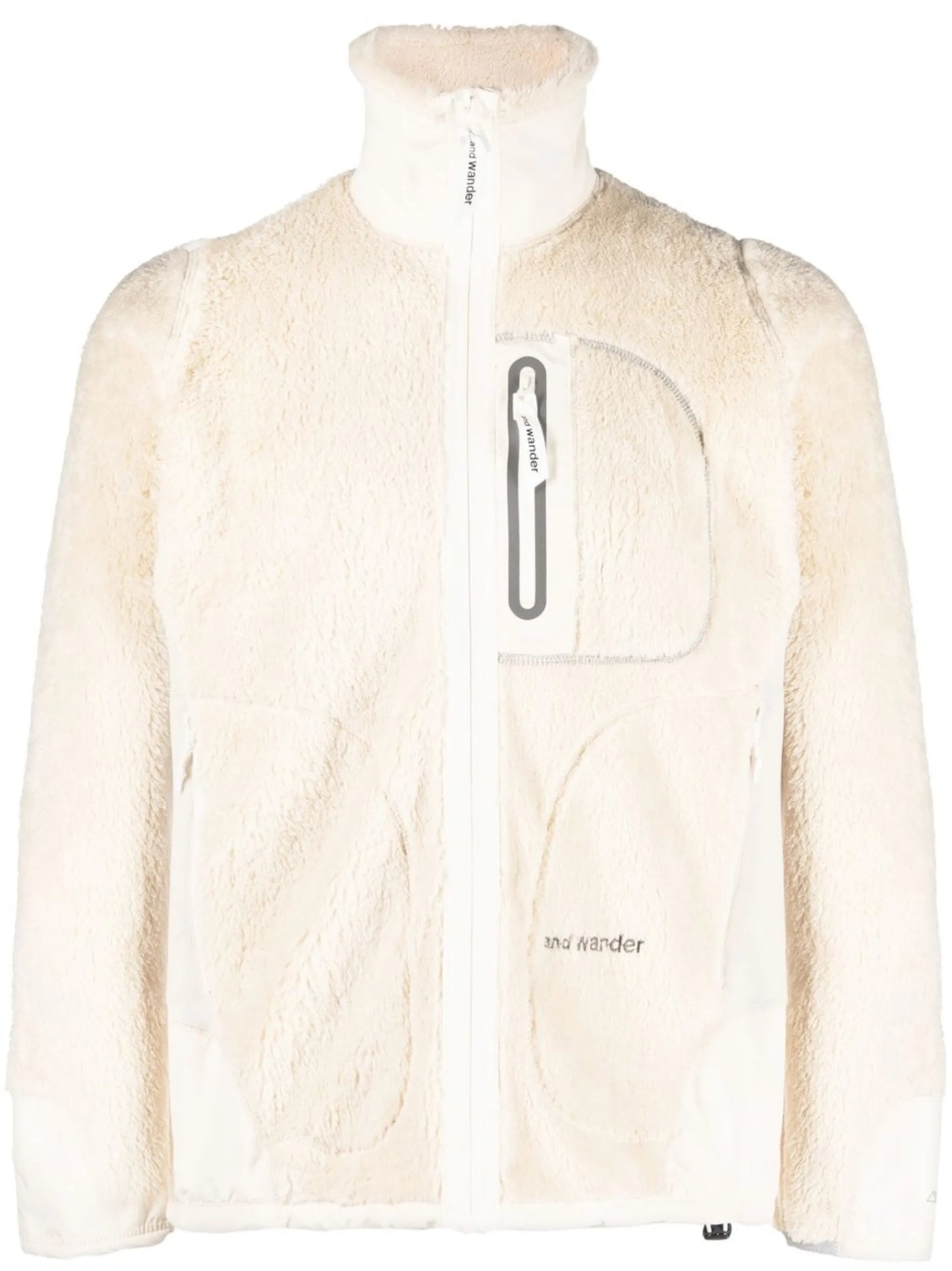 high-neck fleece jacket