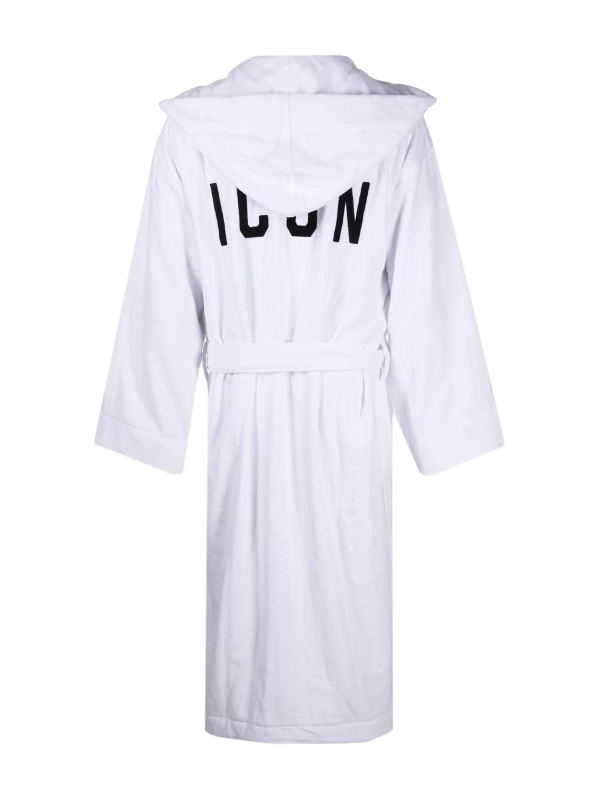 logo embroidered bath robe