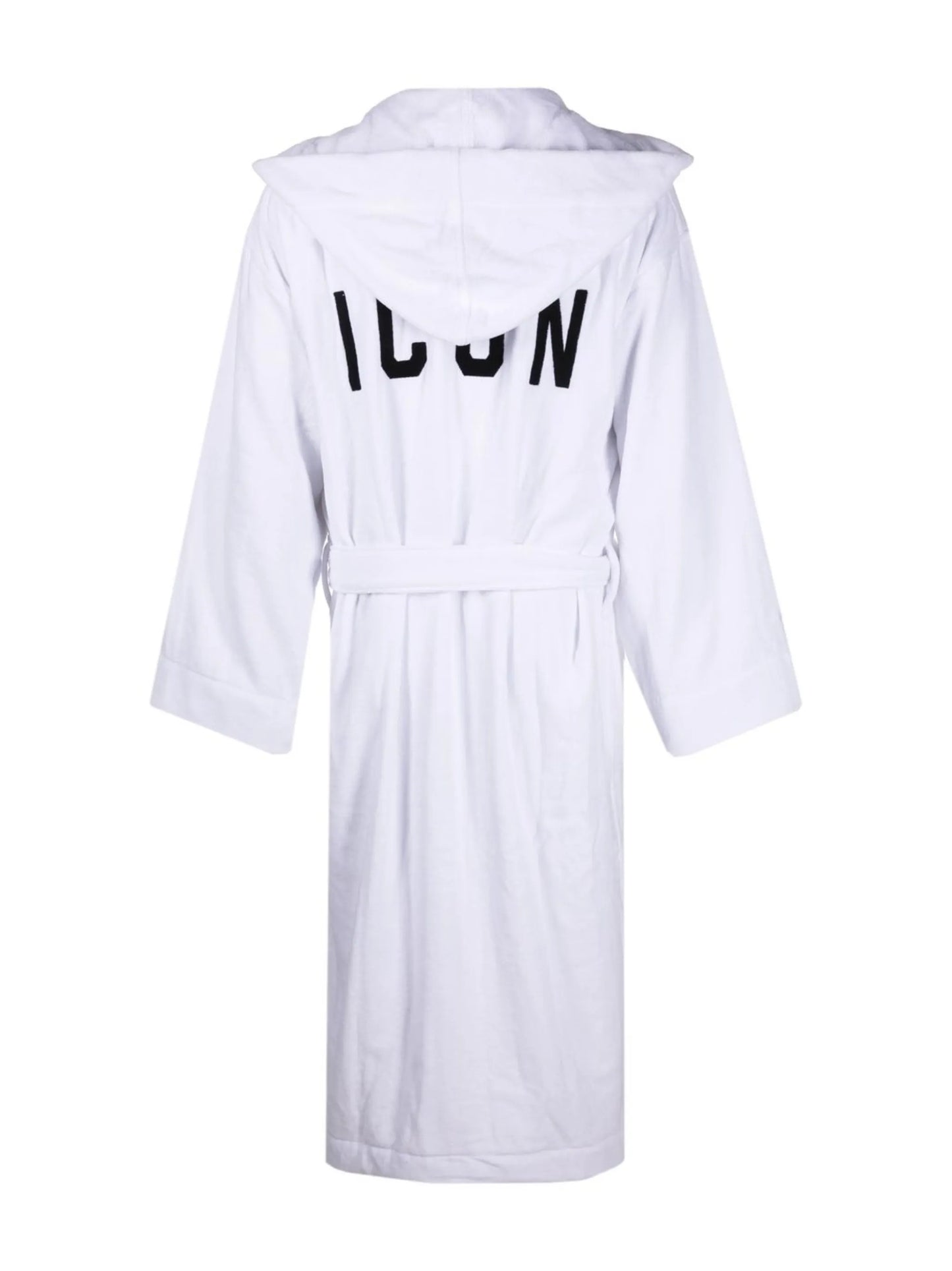 logo embroidered bath robe