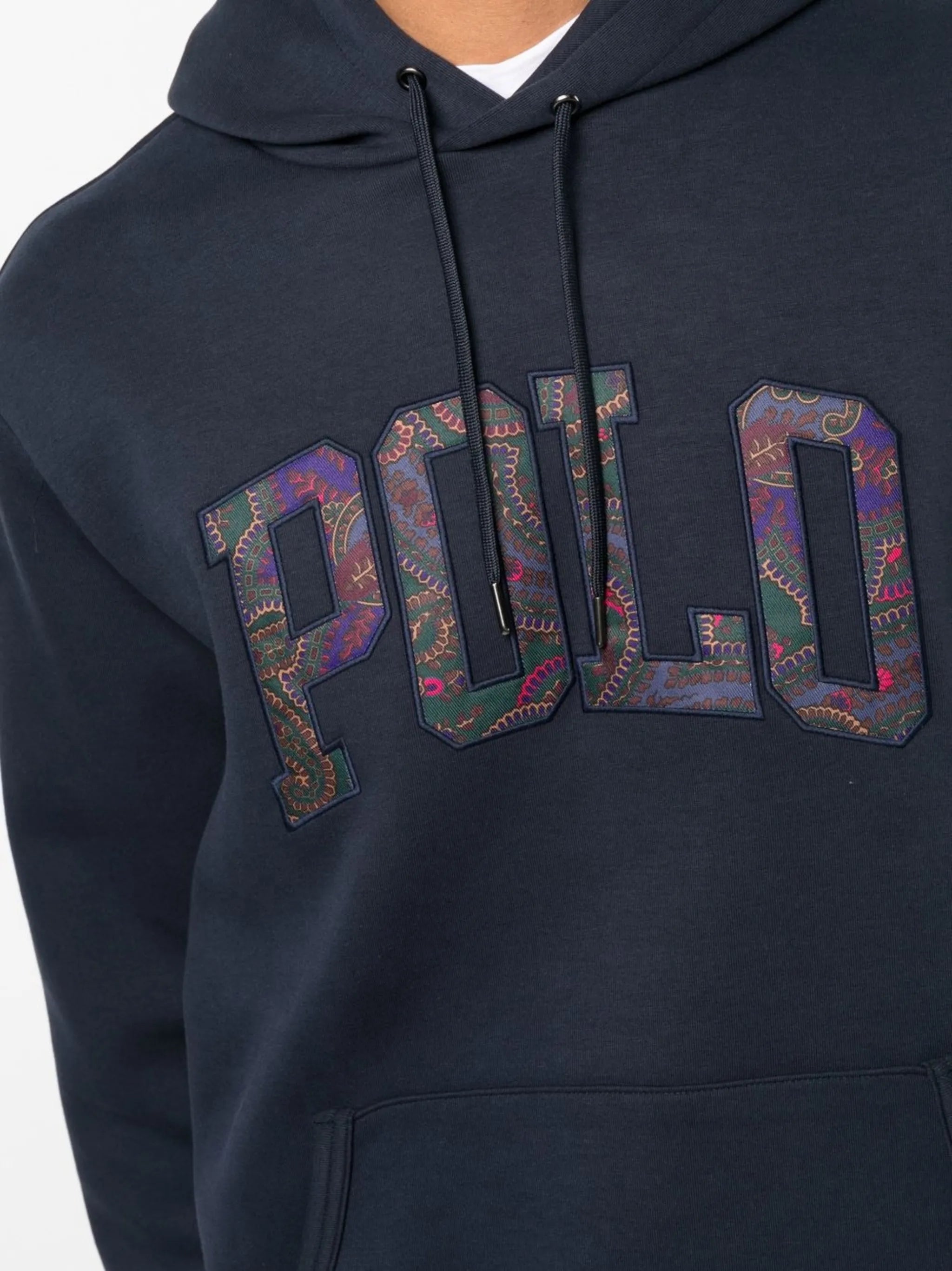 logo-appliqué drawstring hoodie