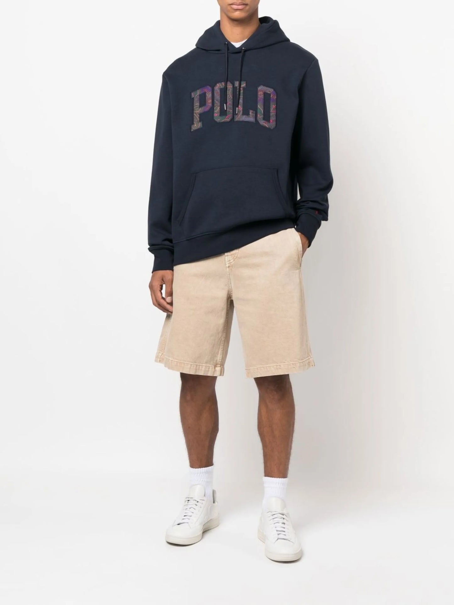 logo-appliqué drawstring hoodie