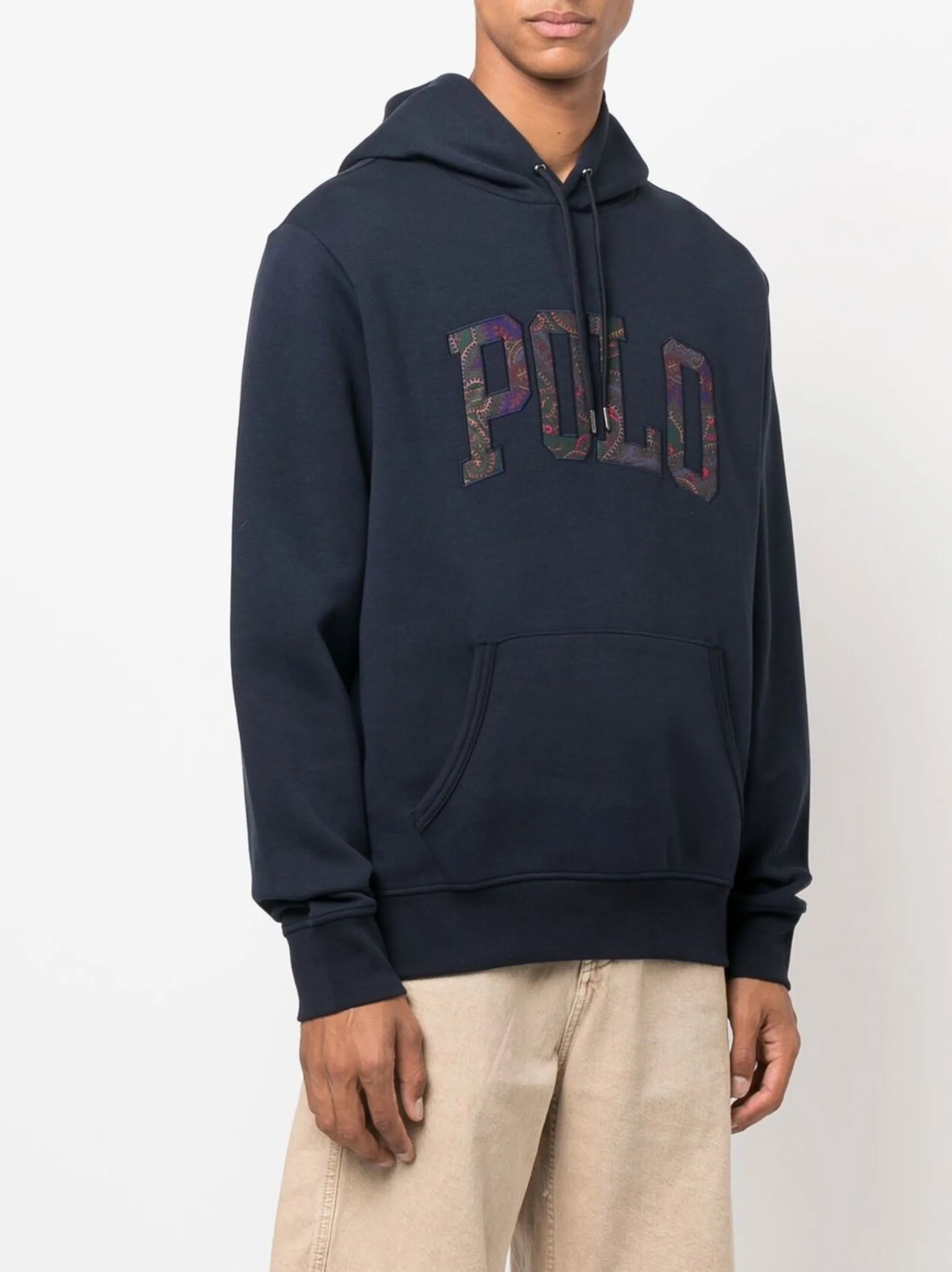 logo-appliqué drawstring hoodie