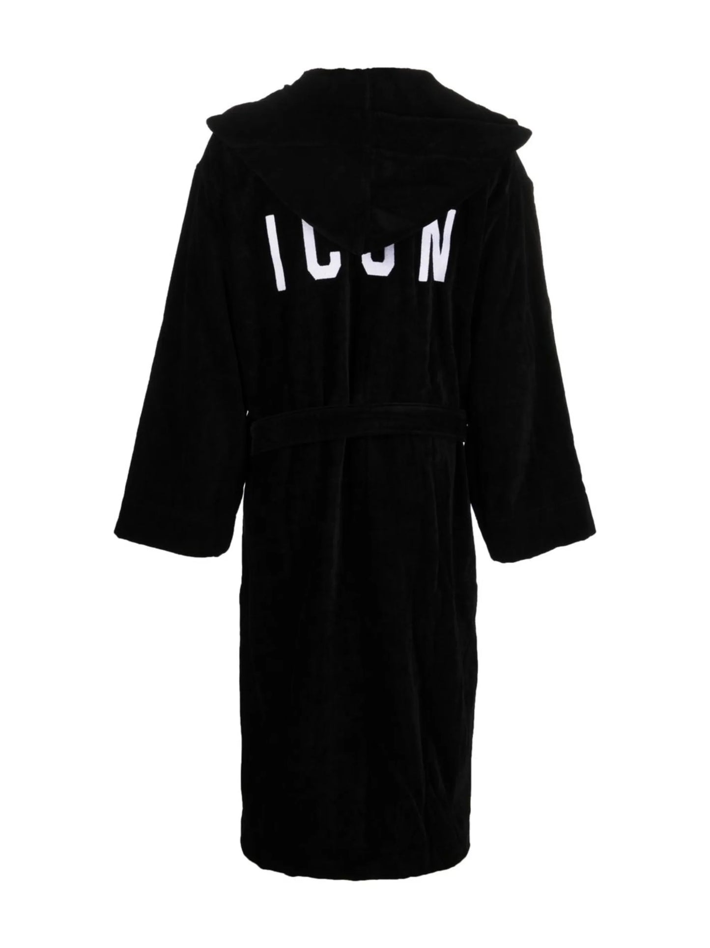 logo embroidered bath robe