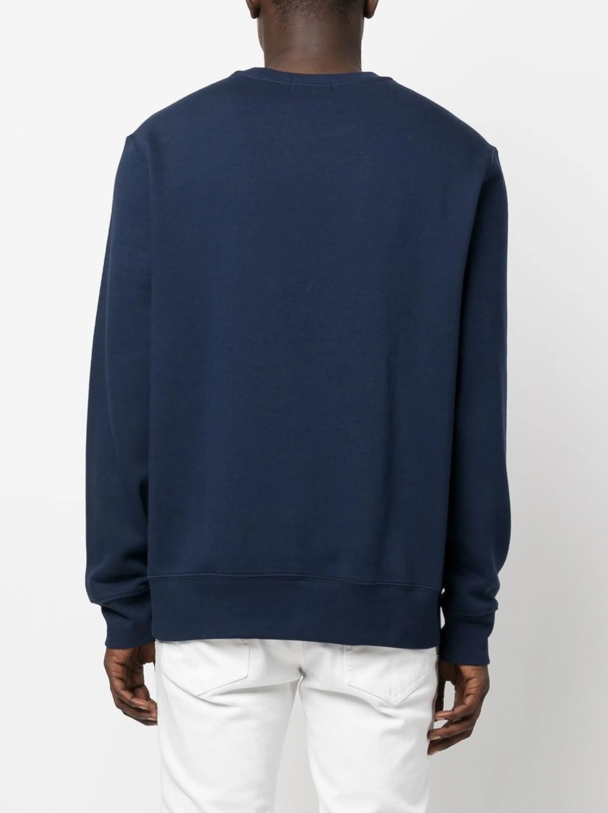 teddy bear-print crew neck sweatshirt