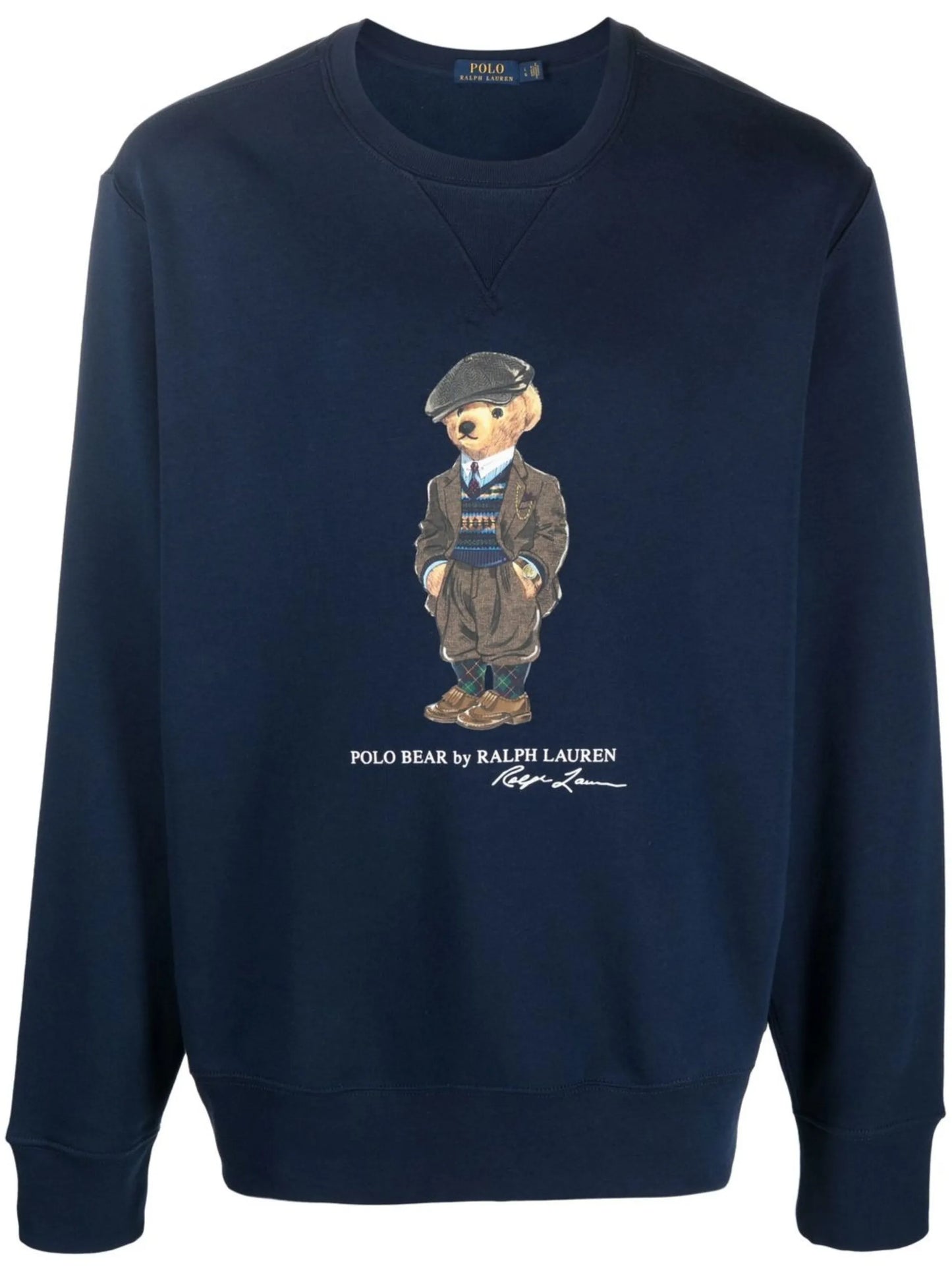 teddy bear-print crew neck sweatshirt