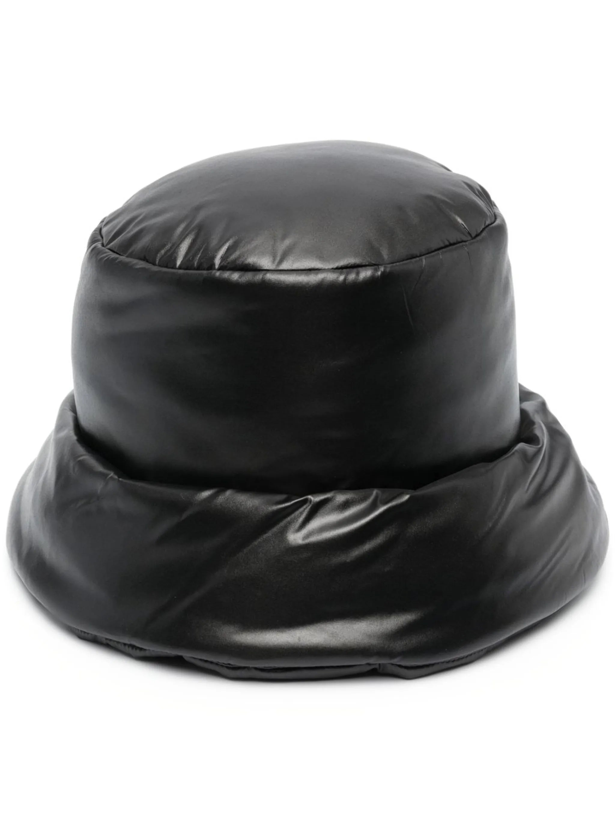 logo-patch padded bucket hat