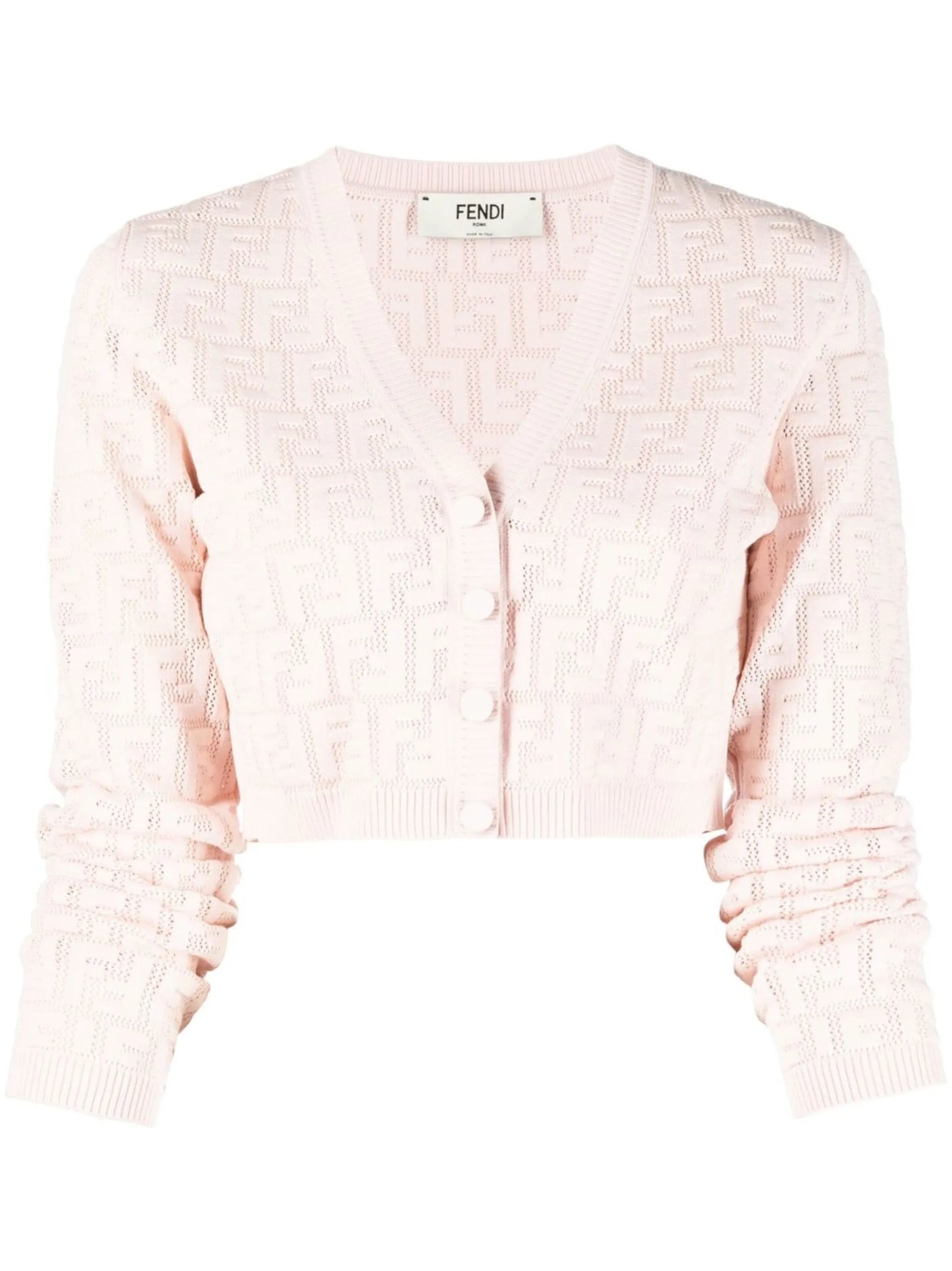 FF-logo print cropped cardigan