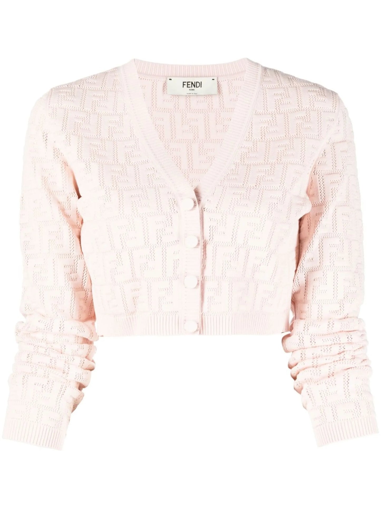 FF-logo print cropped cardigan