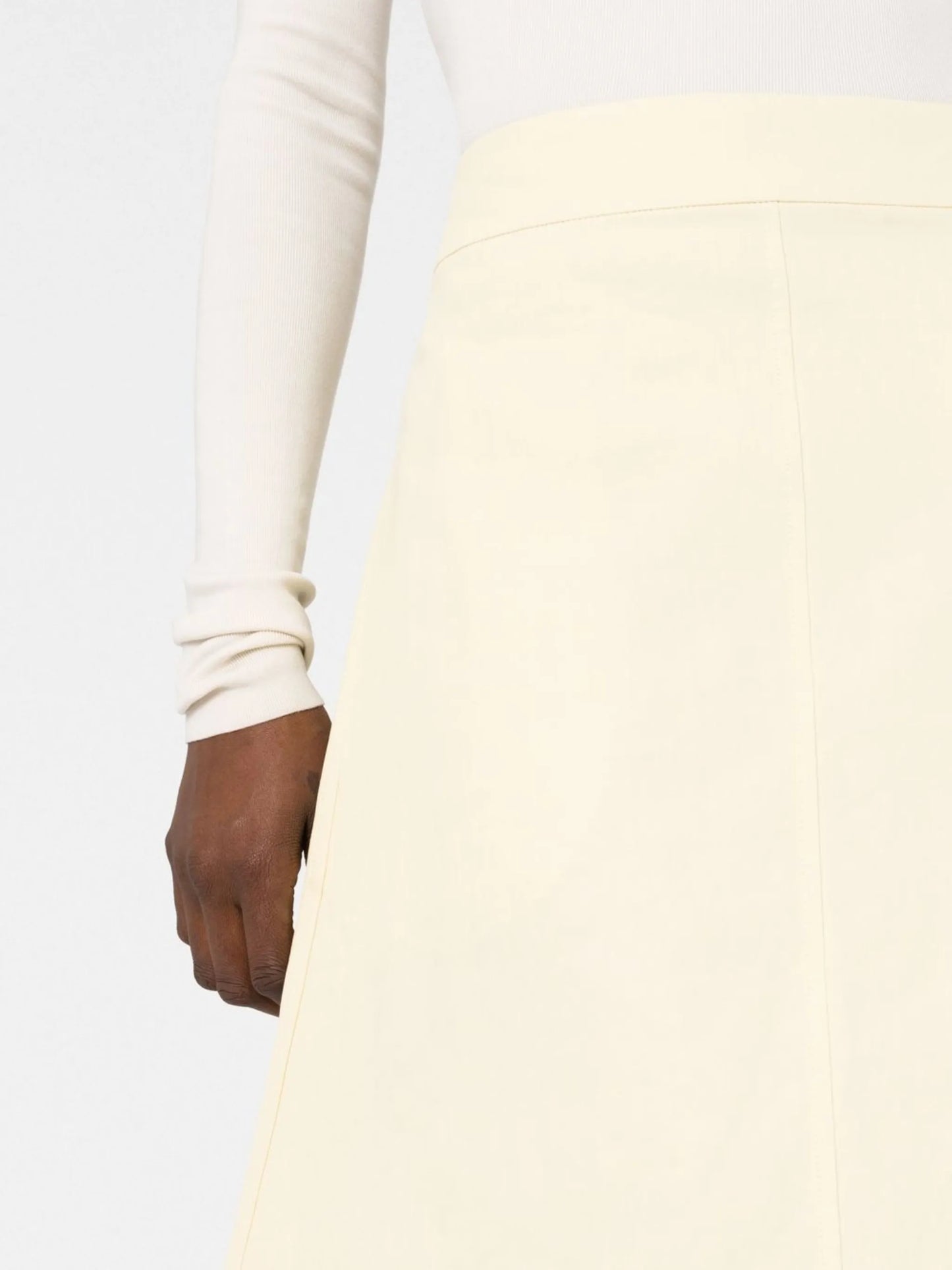 high-waisted midi-skirt