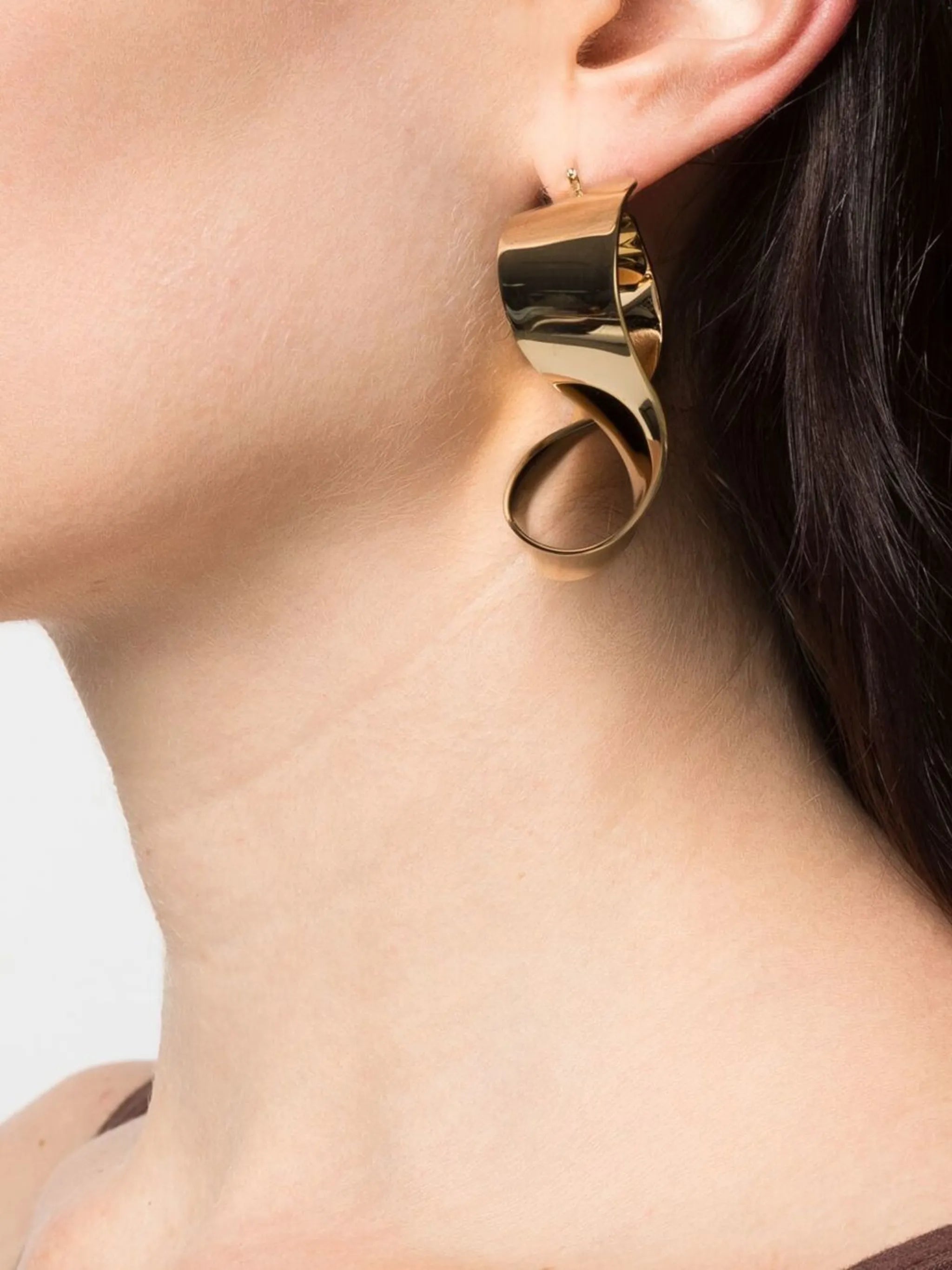 sculpted hoop earrings