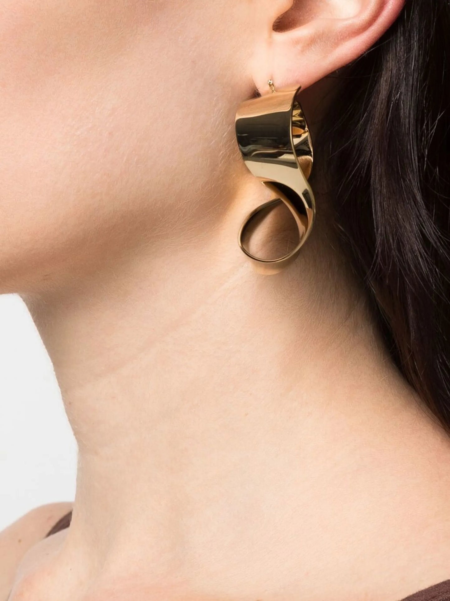 sculpted hoop earrings