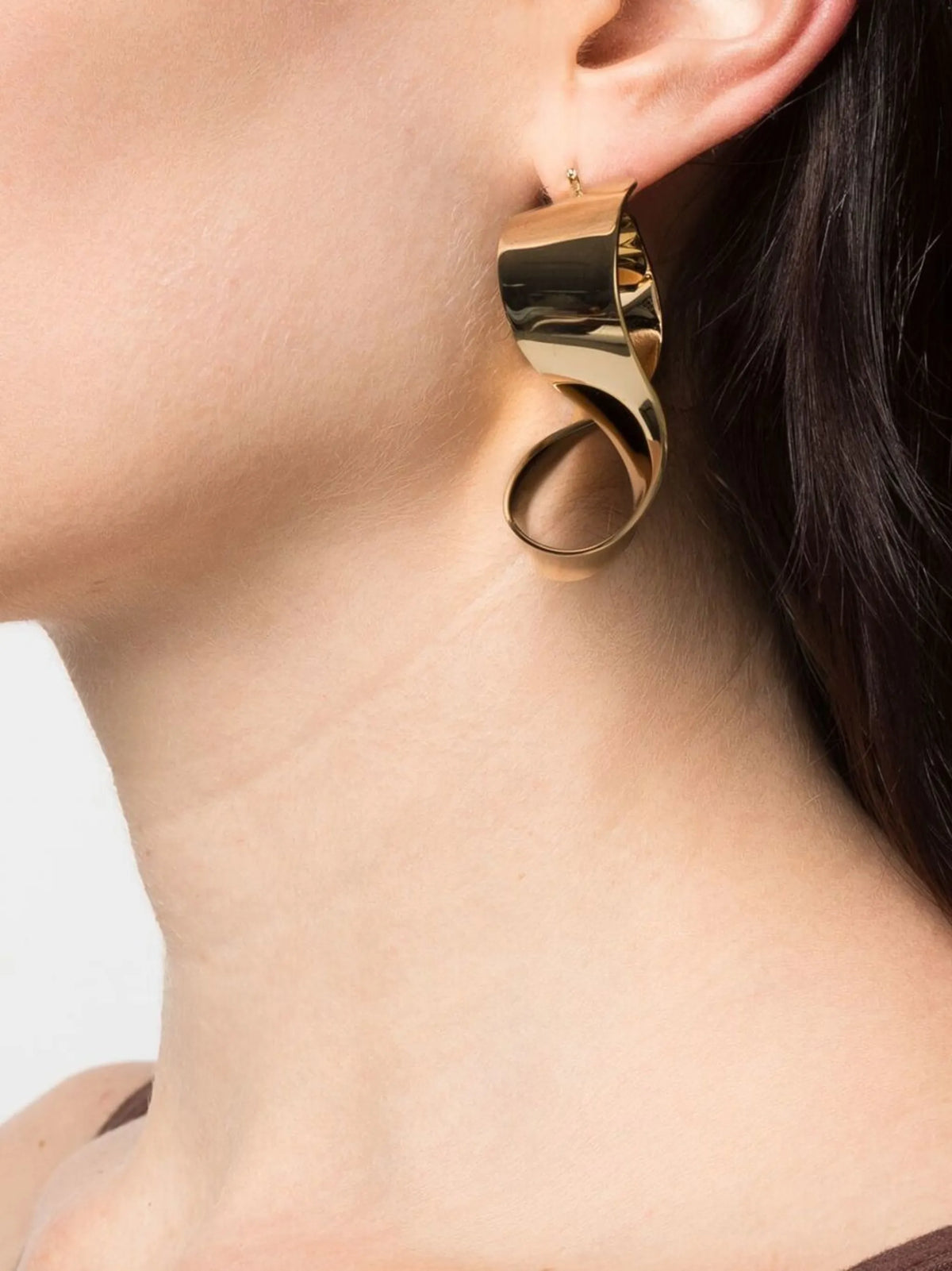 sculpted hoop earrings