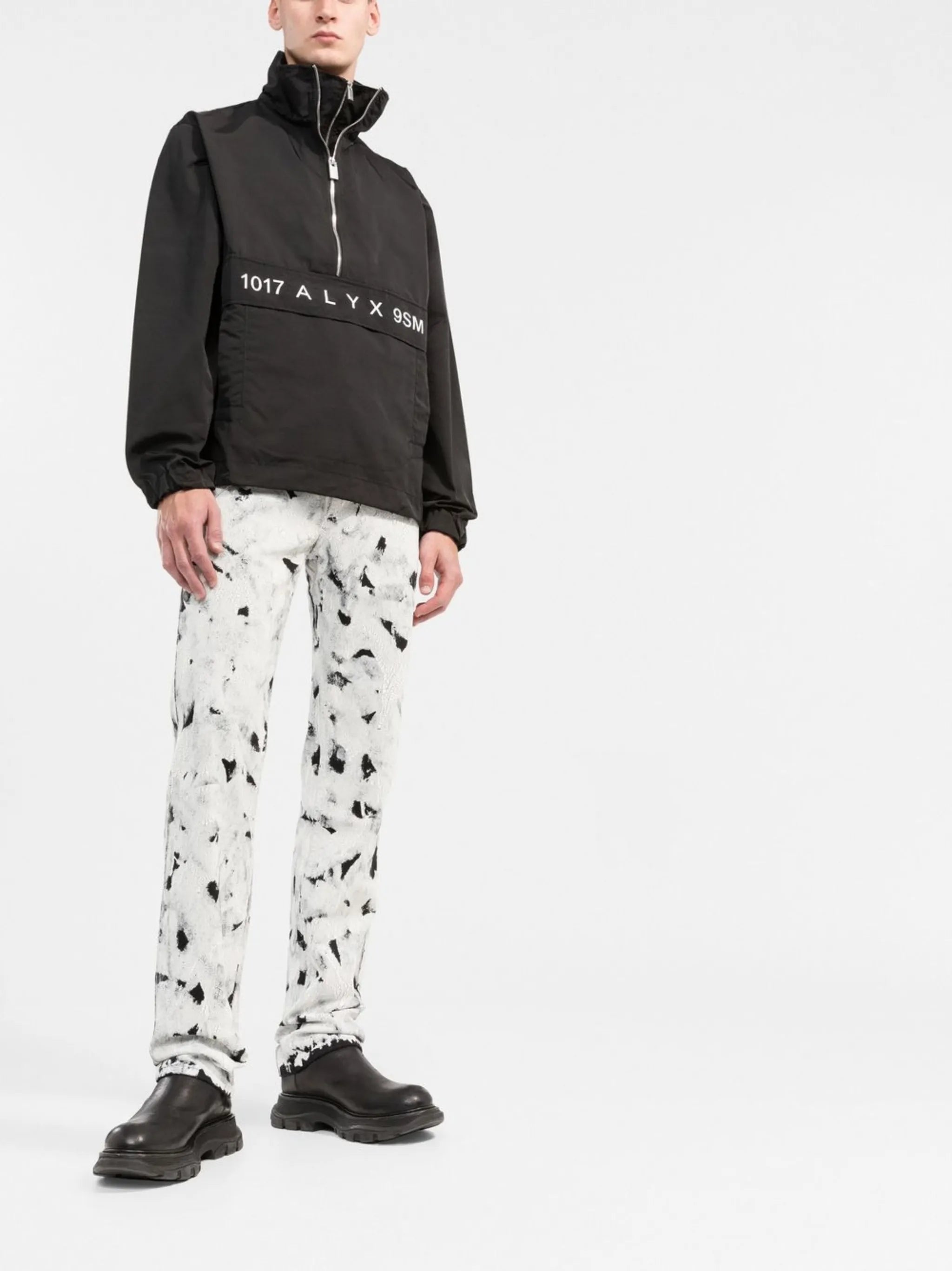 logo-print windbreaker jacket