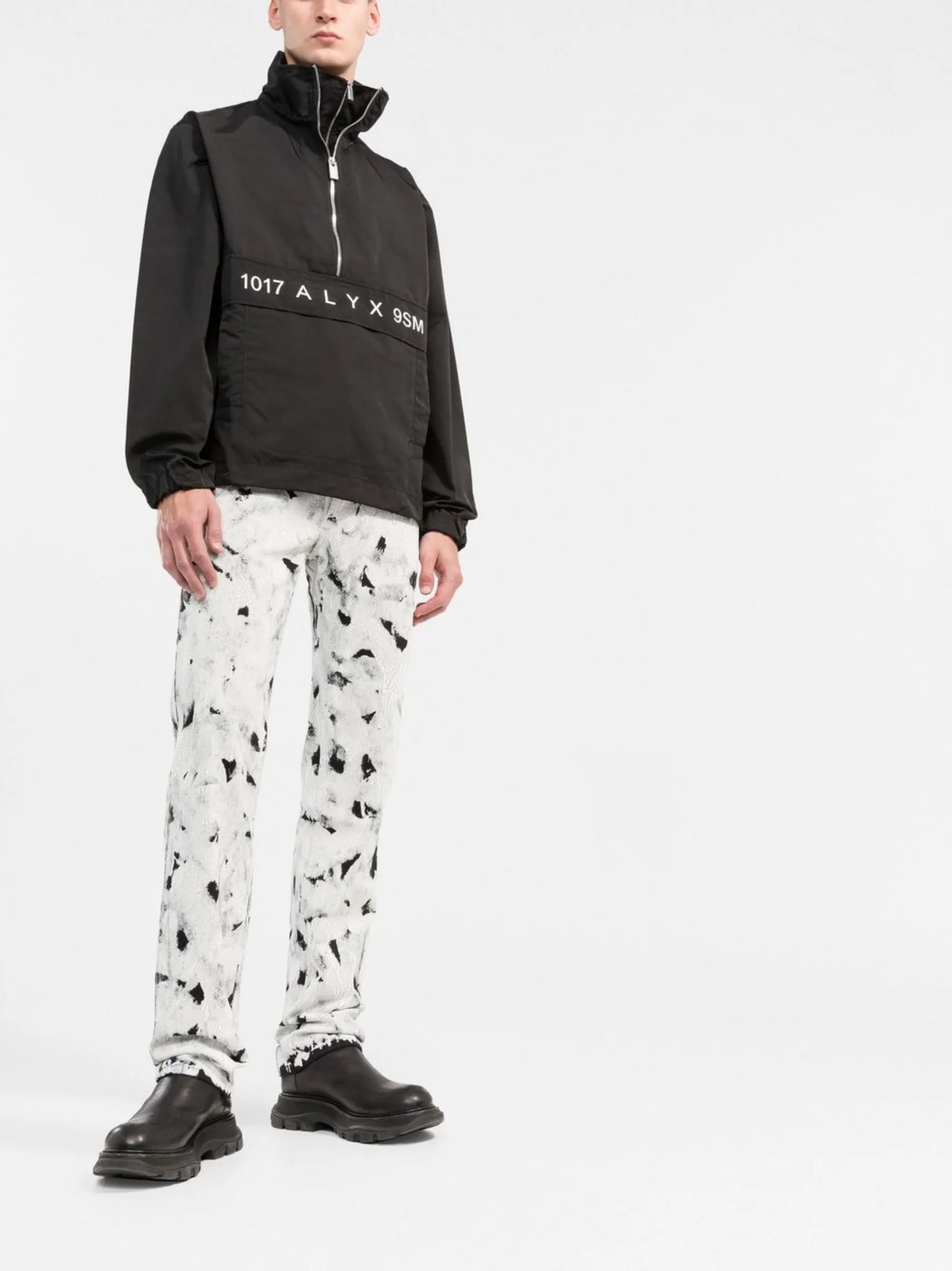 logo-print windbreaker jacket