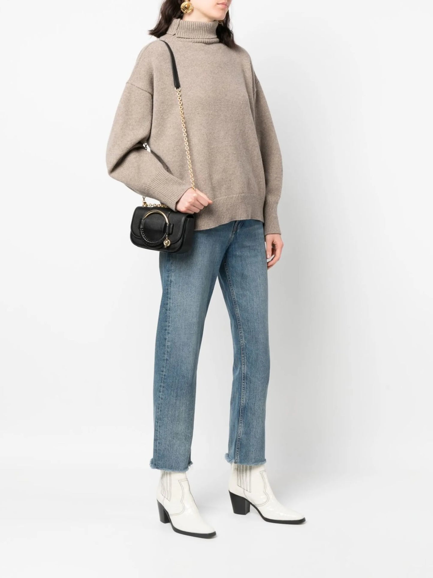 Hana leather shoulder bag