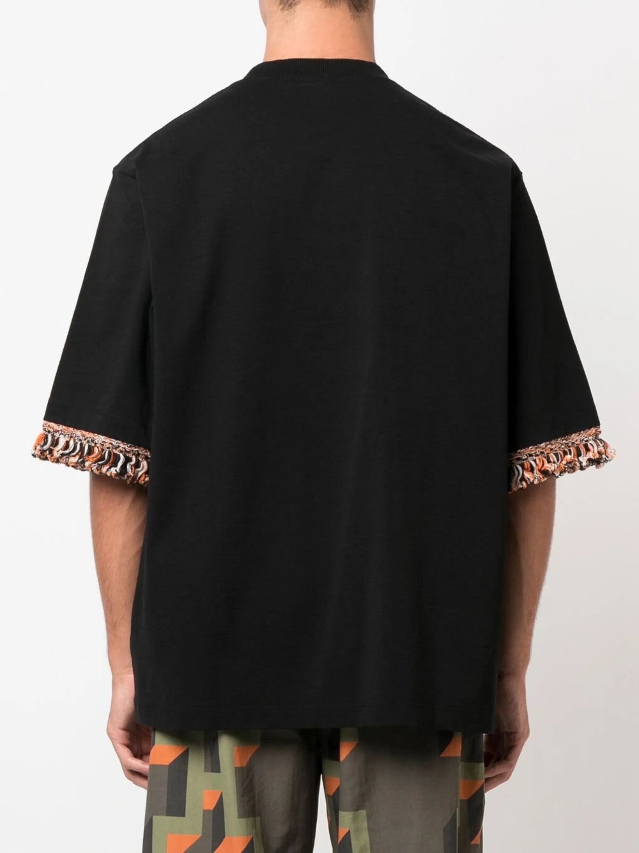 fringed-trim T-shirt