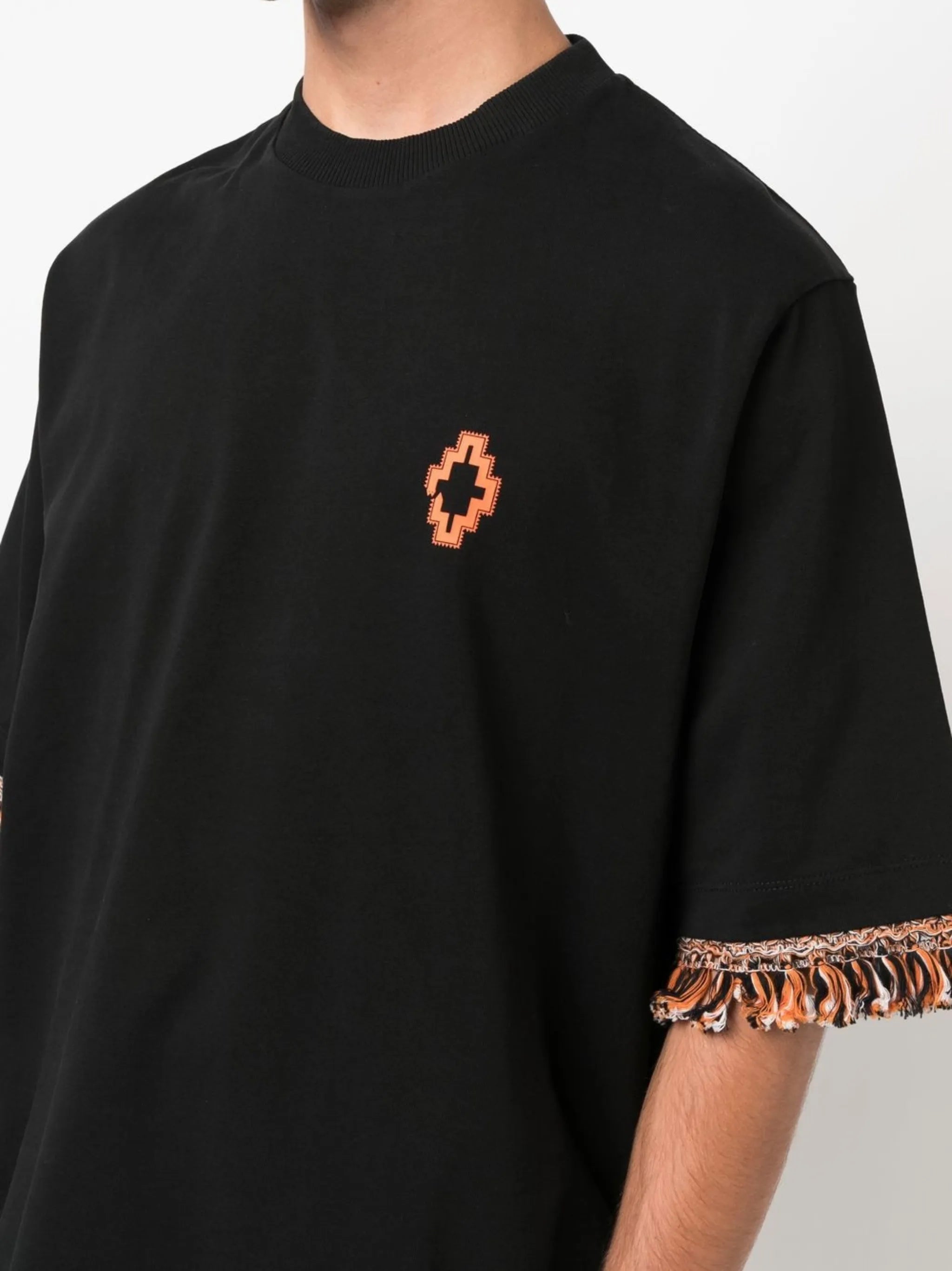 fringed-trim T-shirt