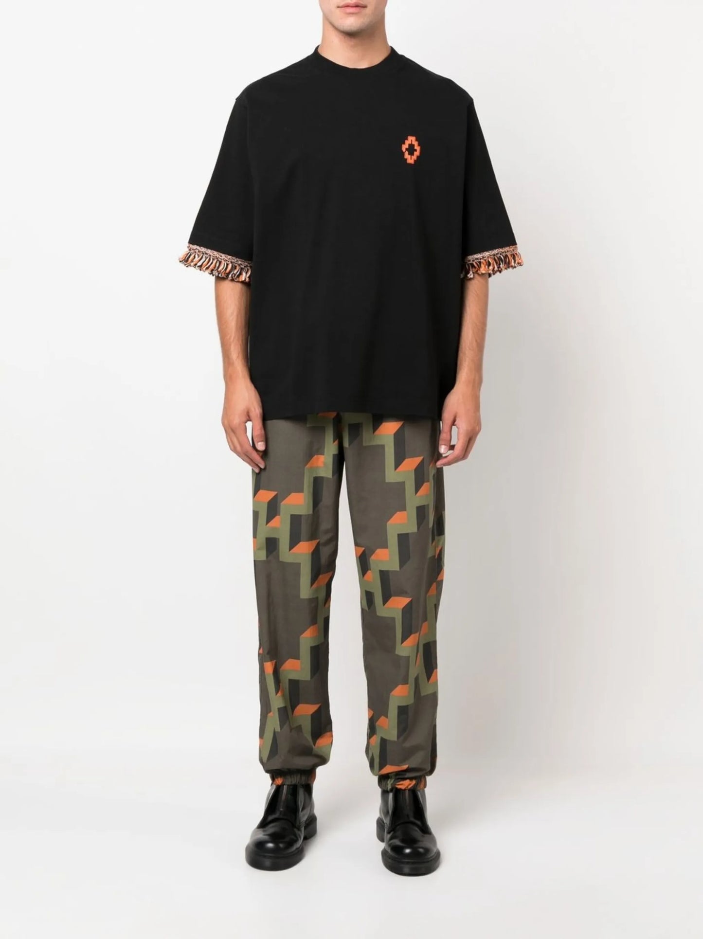 fringed-trim T-shirt