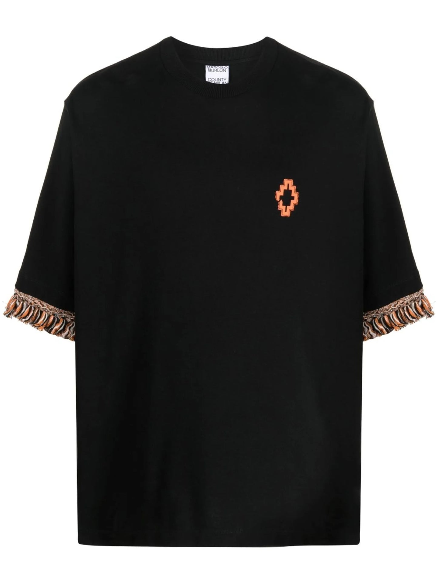 fringed-trim T-shirt