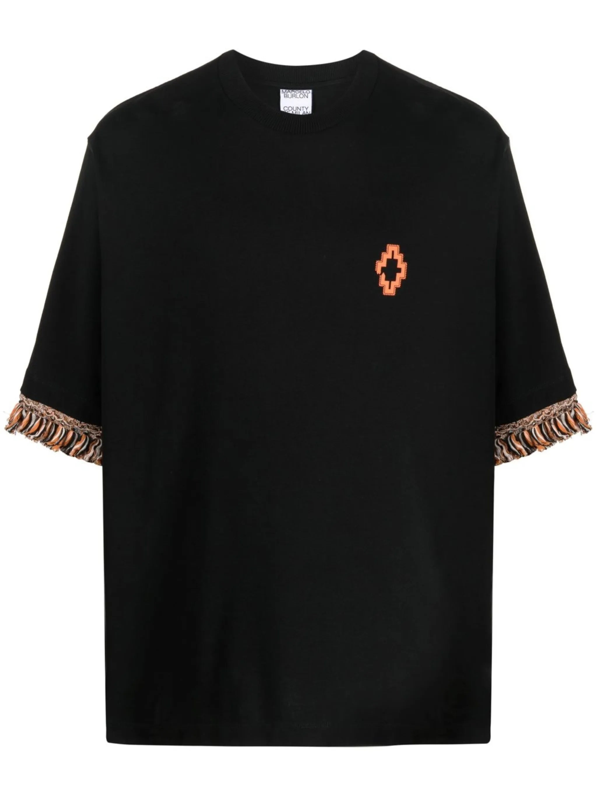 fringed-trim T-shirt