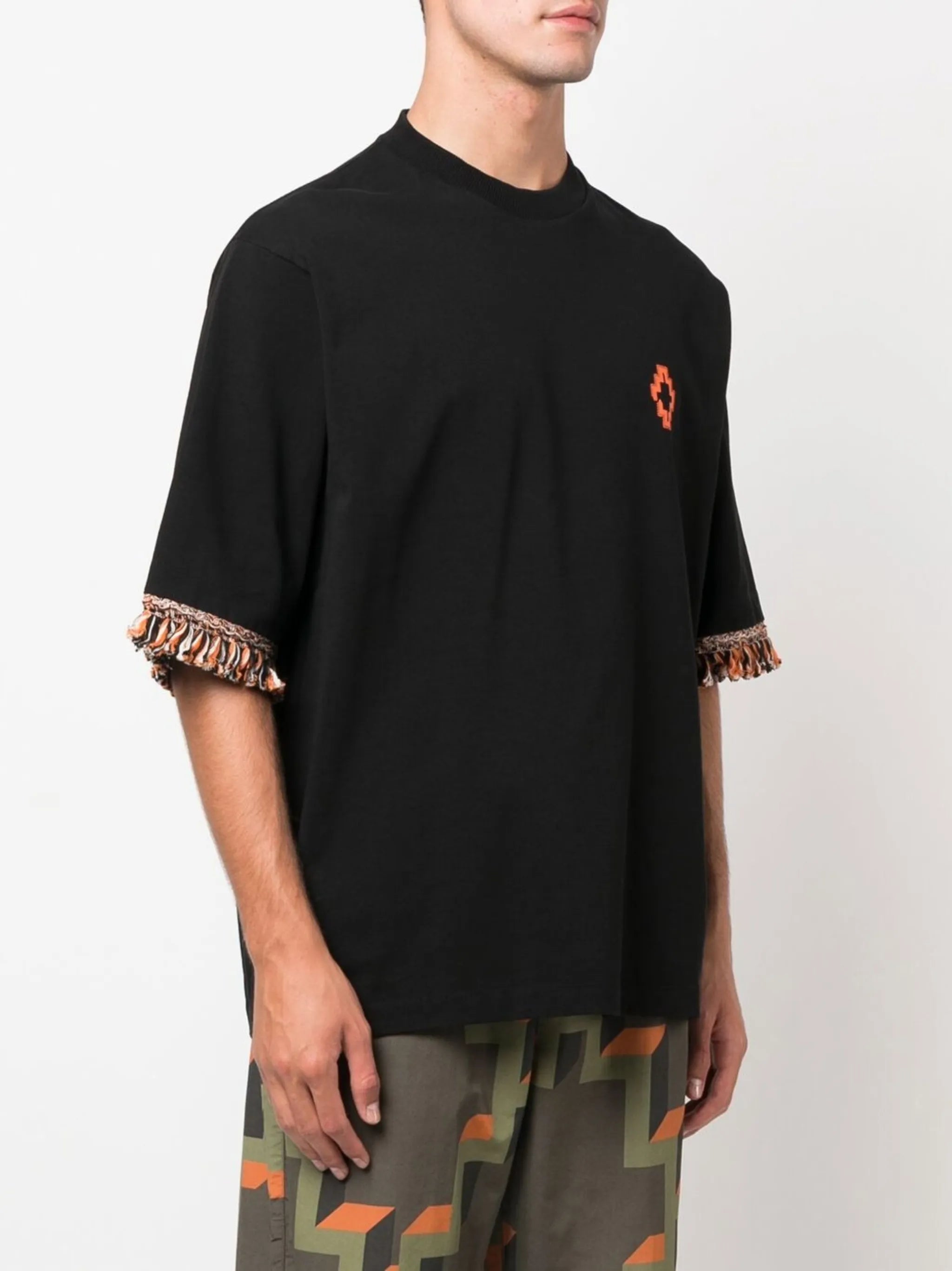 fringed-trim T-shirt