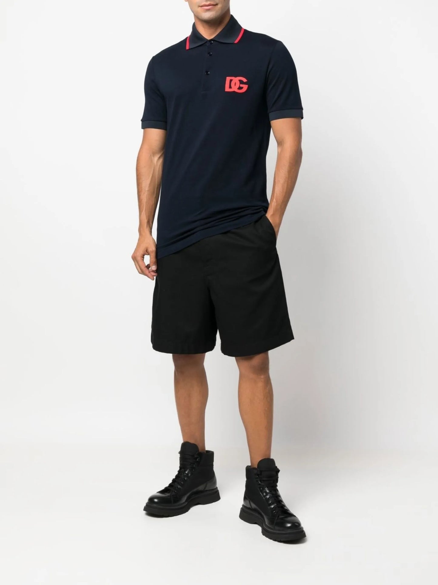 logo print polo shirt