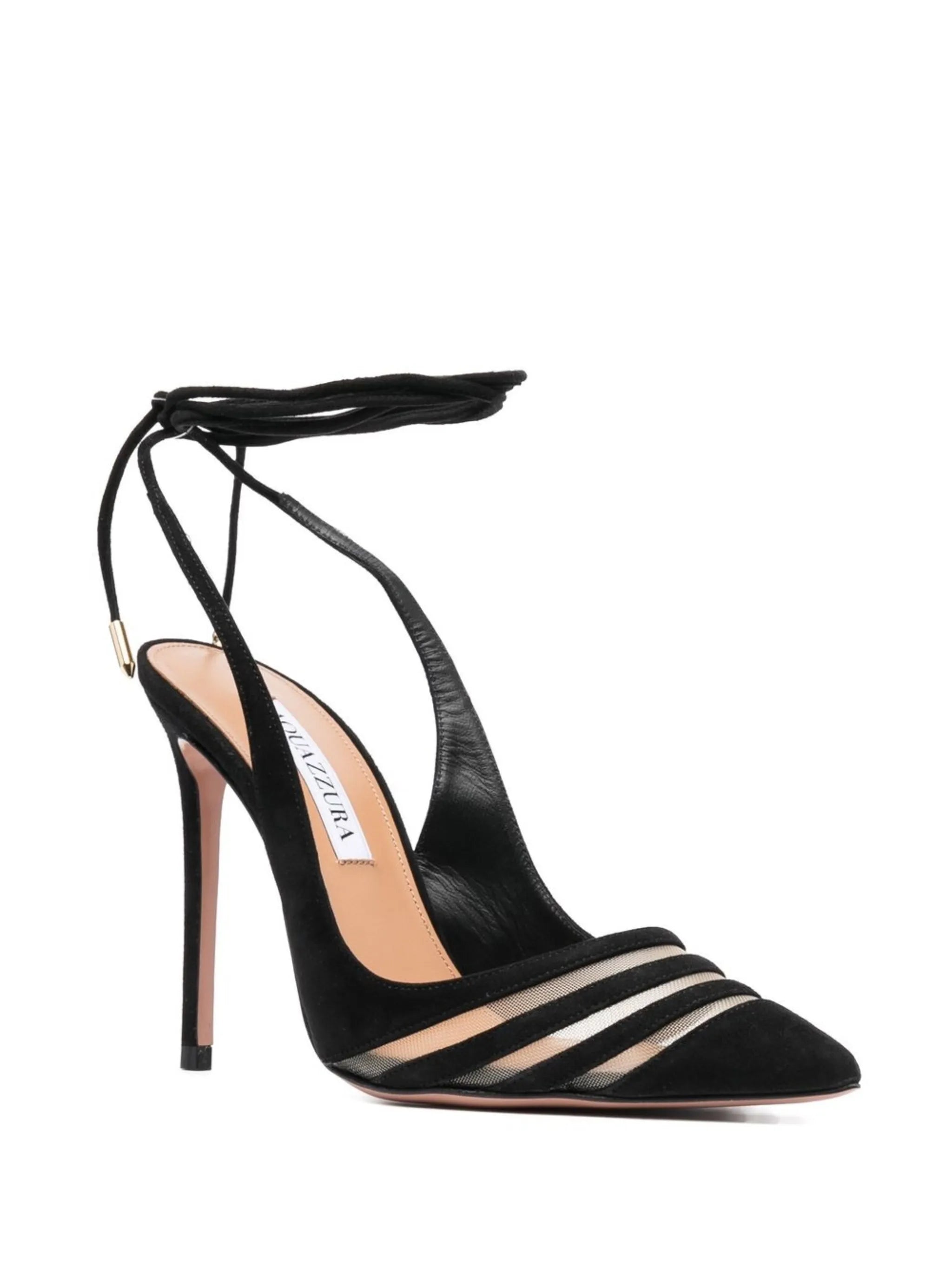 Unfaithful ankle-tie 105mm pumps