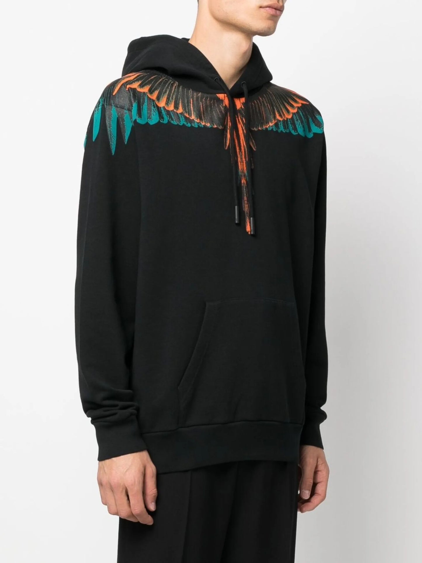 Wings-print pullover hoodie