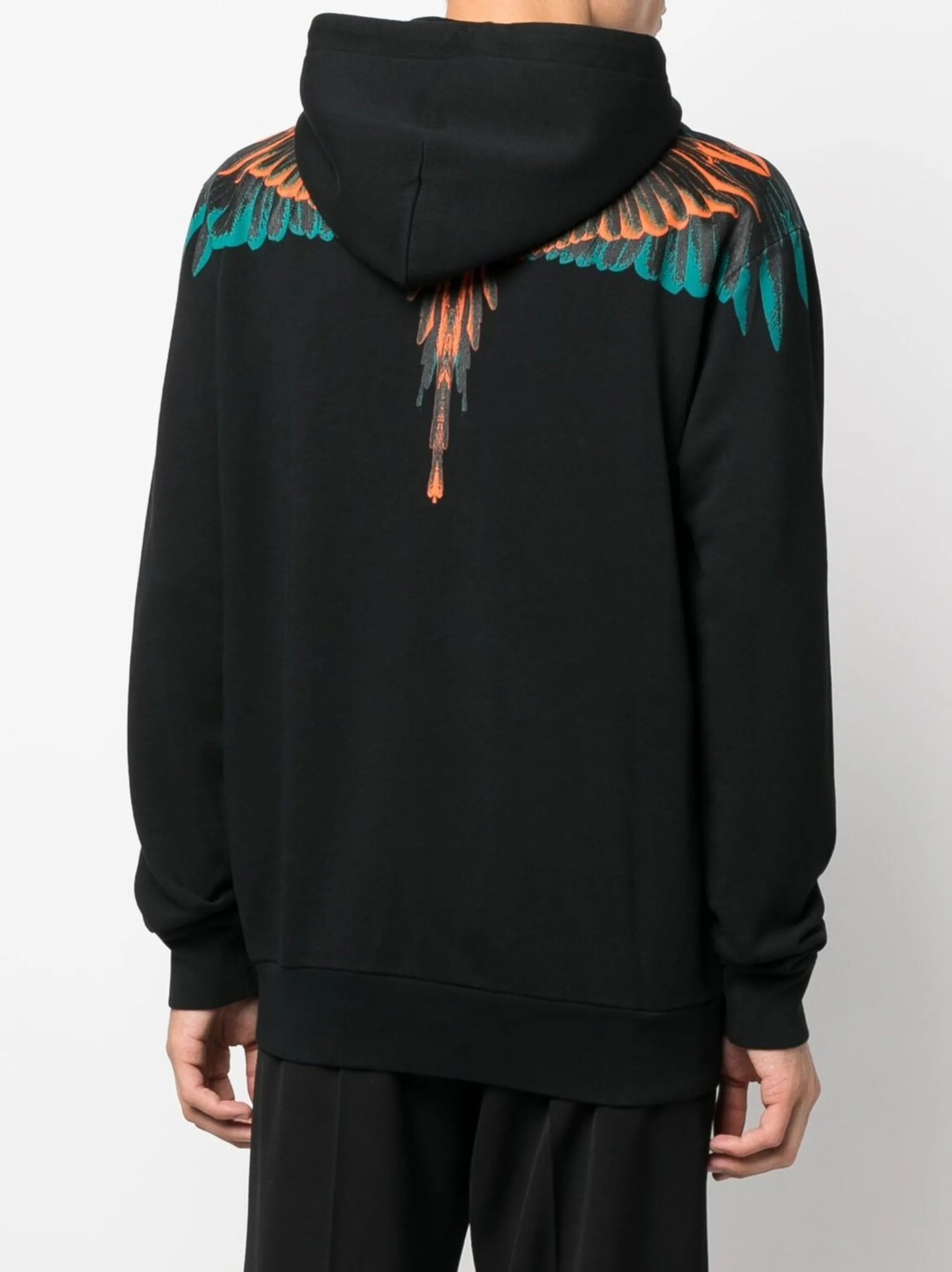 Wings-print pullover hoodie