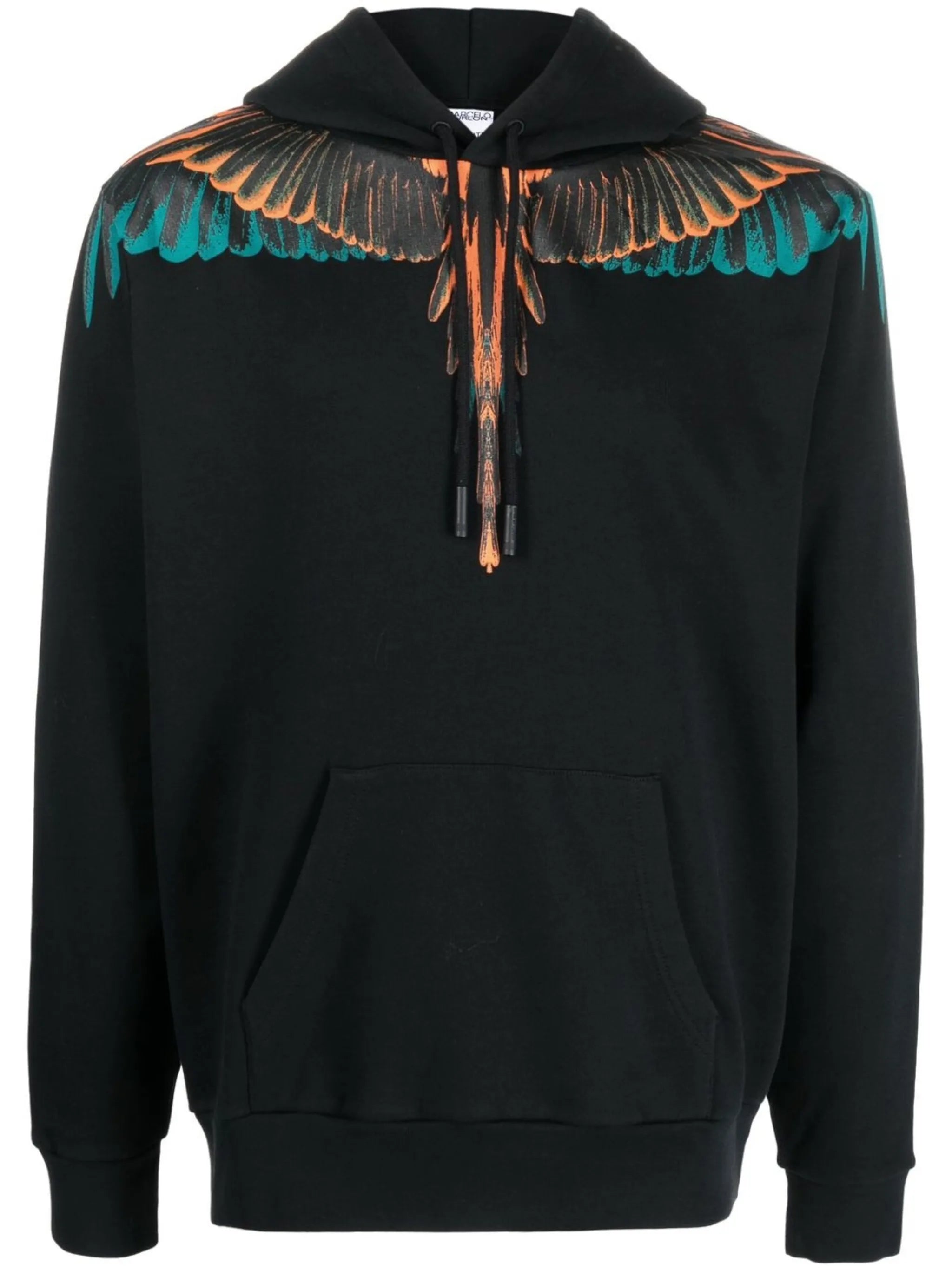 Wings-print pullover hoodie