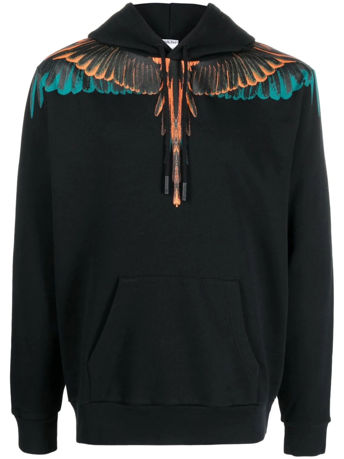Wings-print pullover hoodie