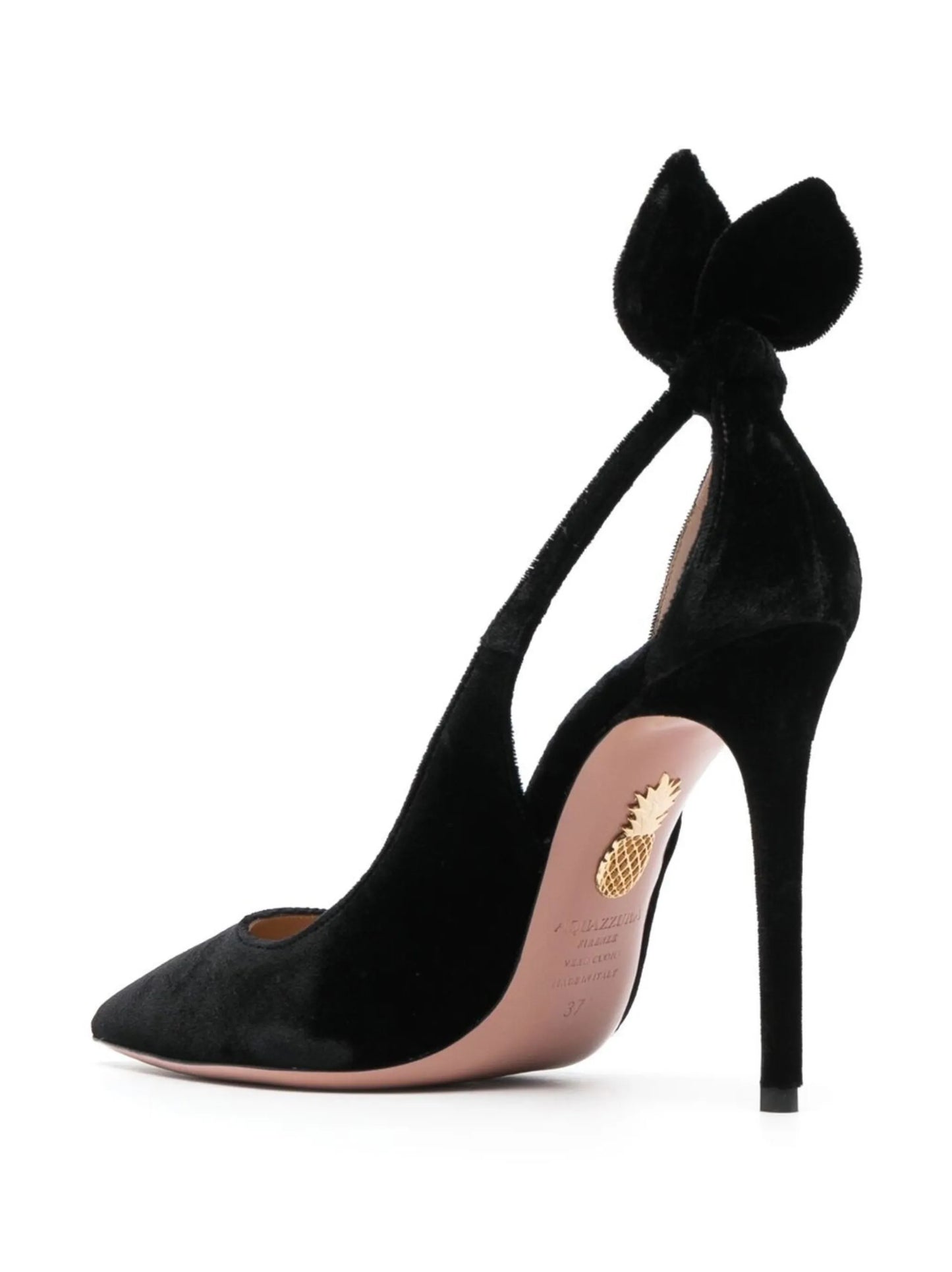 Bow Tie 105mm velvet pumps