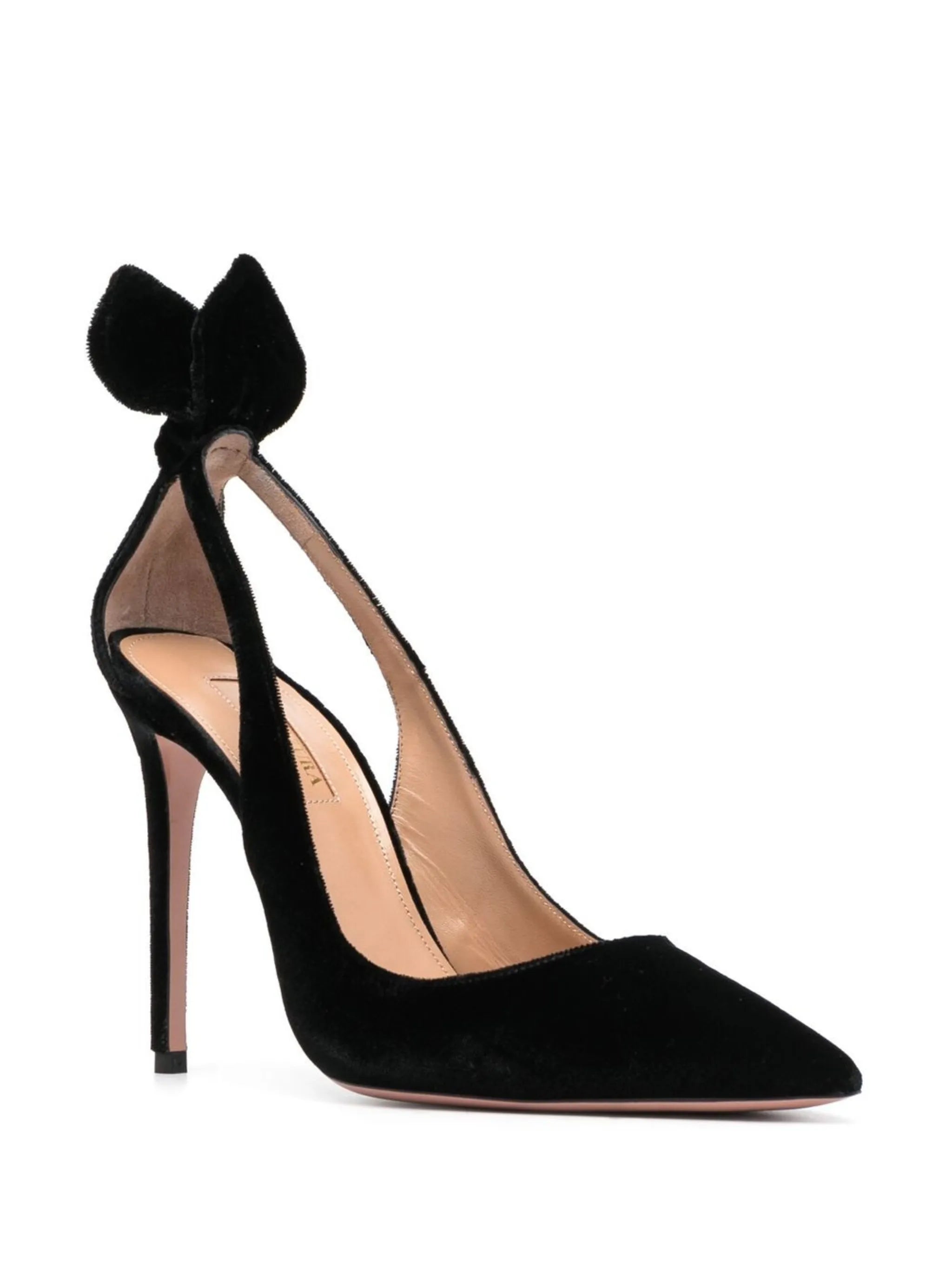 Bow Tie 105mm velvet pumps