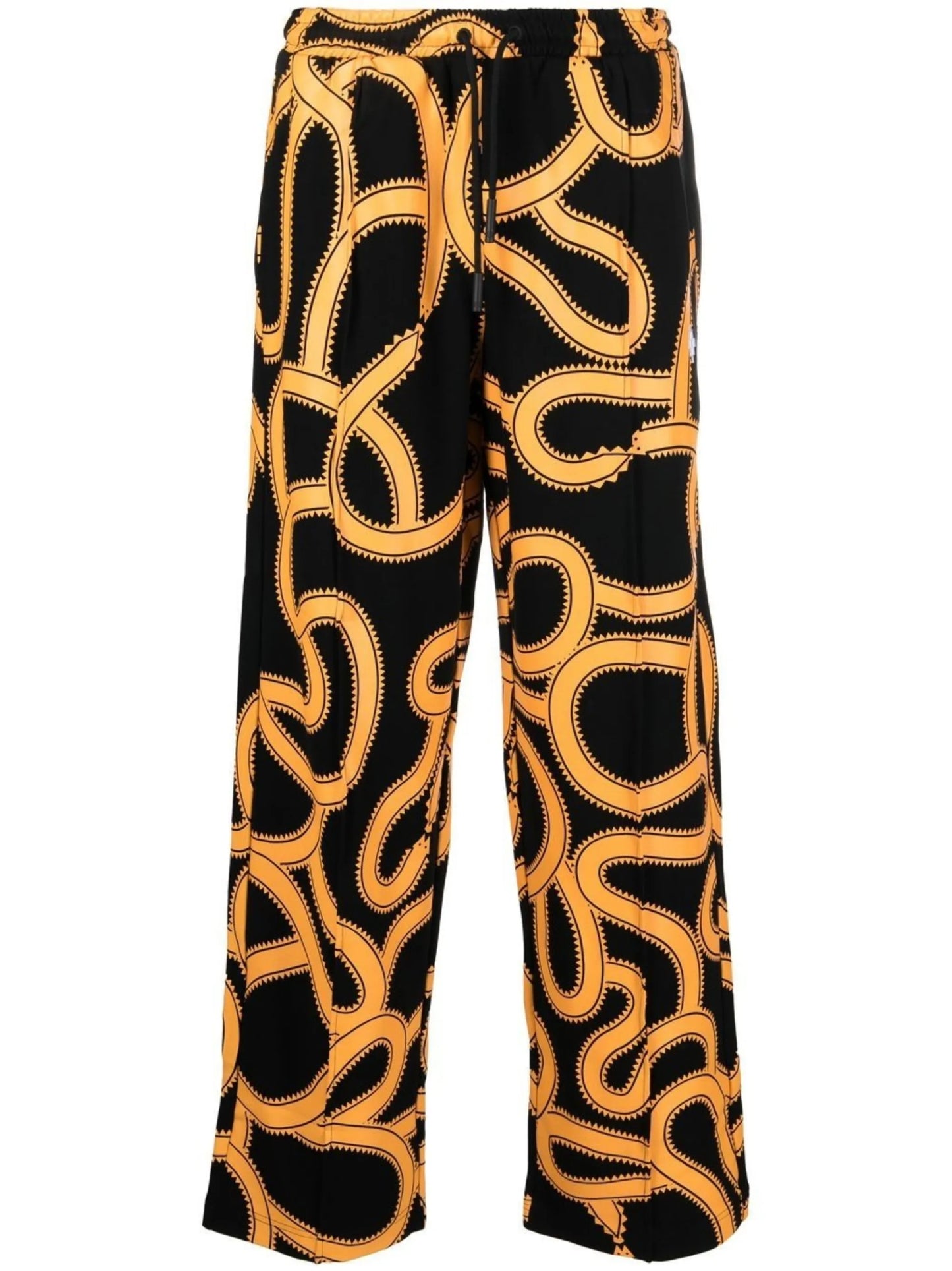 Snake-print track pants