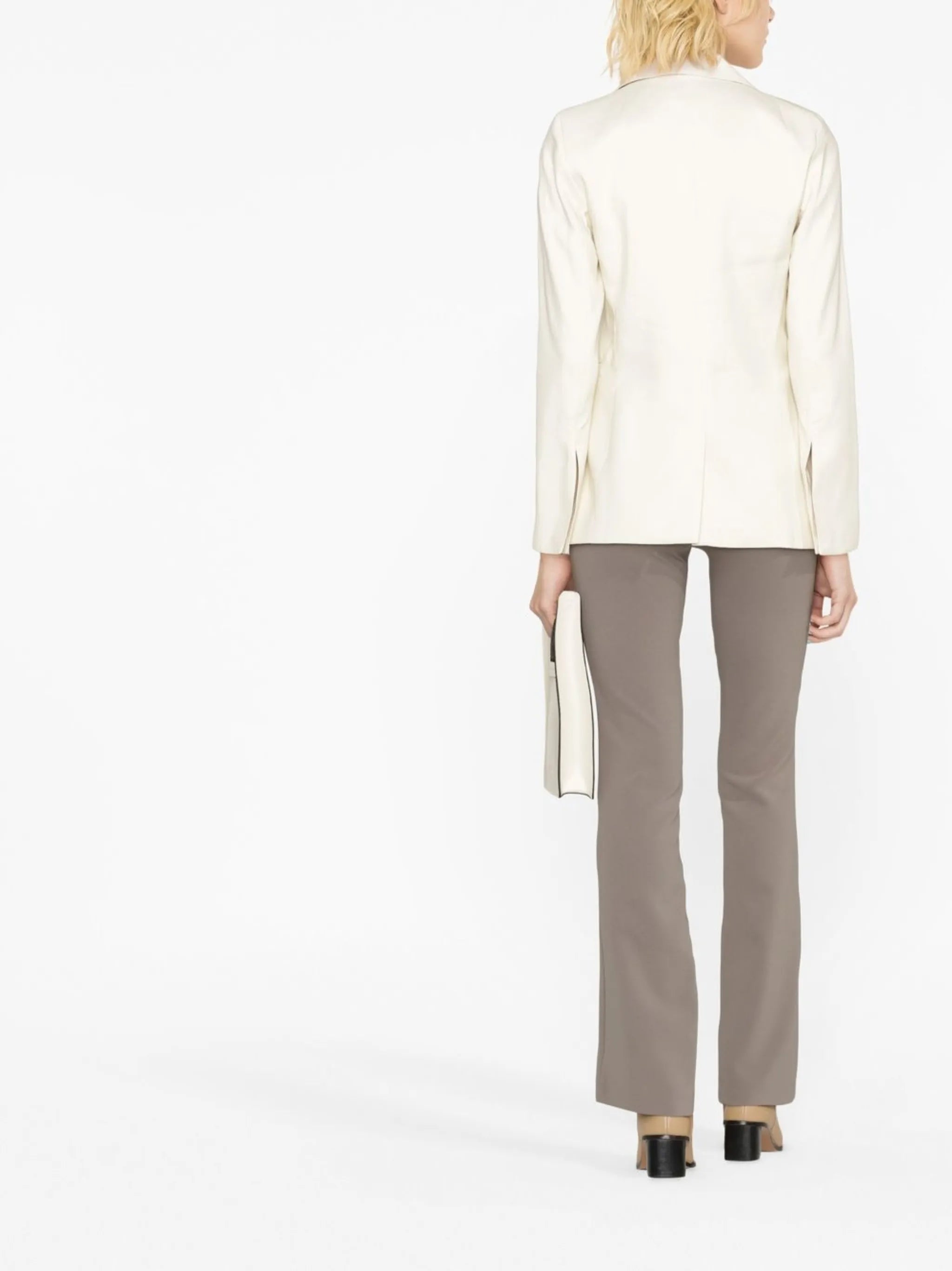 wrap-front blazer
