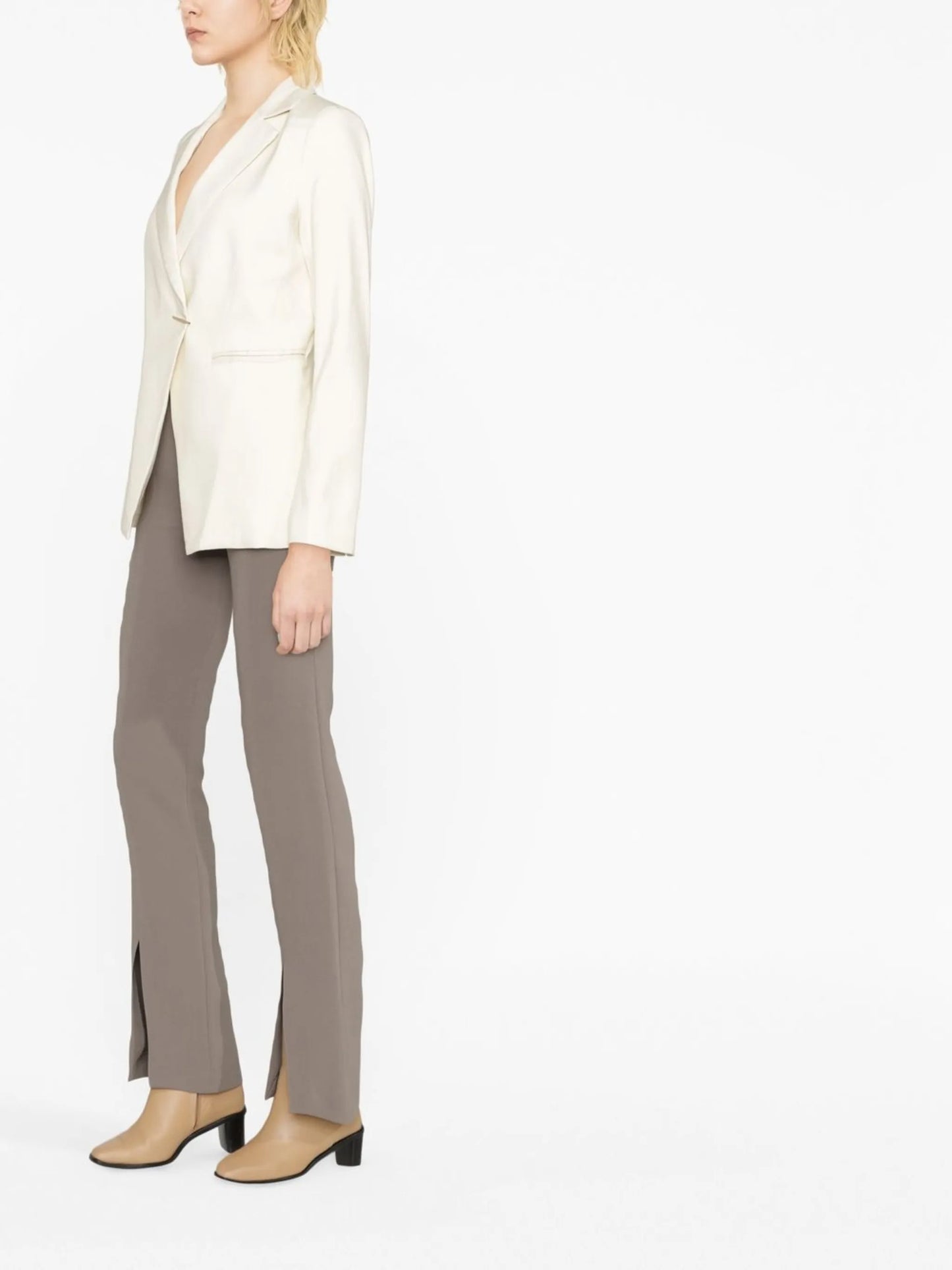 wrap-front blazer