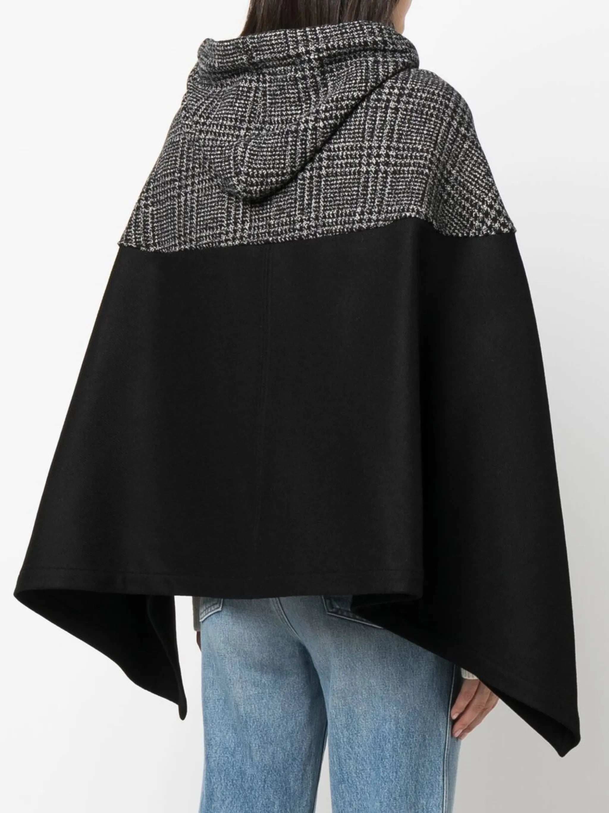 two-tone hooded cape